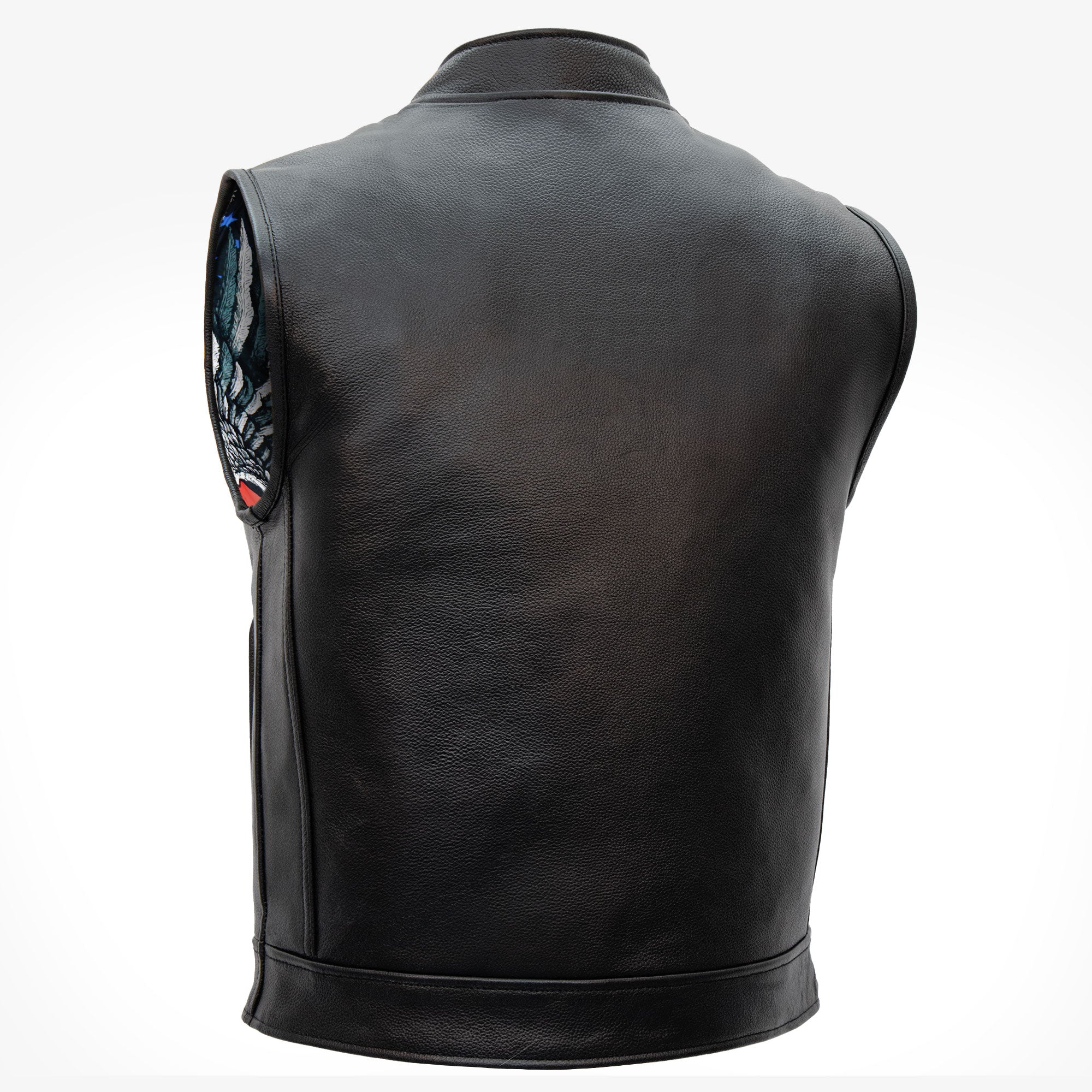 Hot Leathers VSM1052 Men's Black 'Patriotic' Motorcycle Club style Conceal and Carry Leather Biker Vest - Image 10