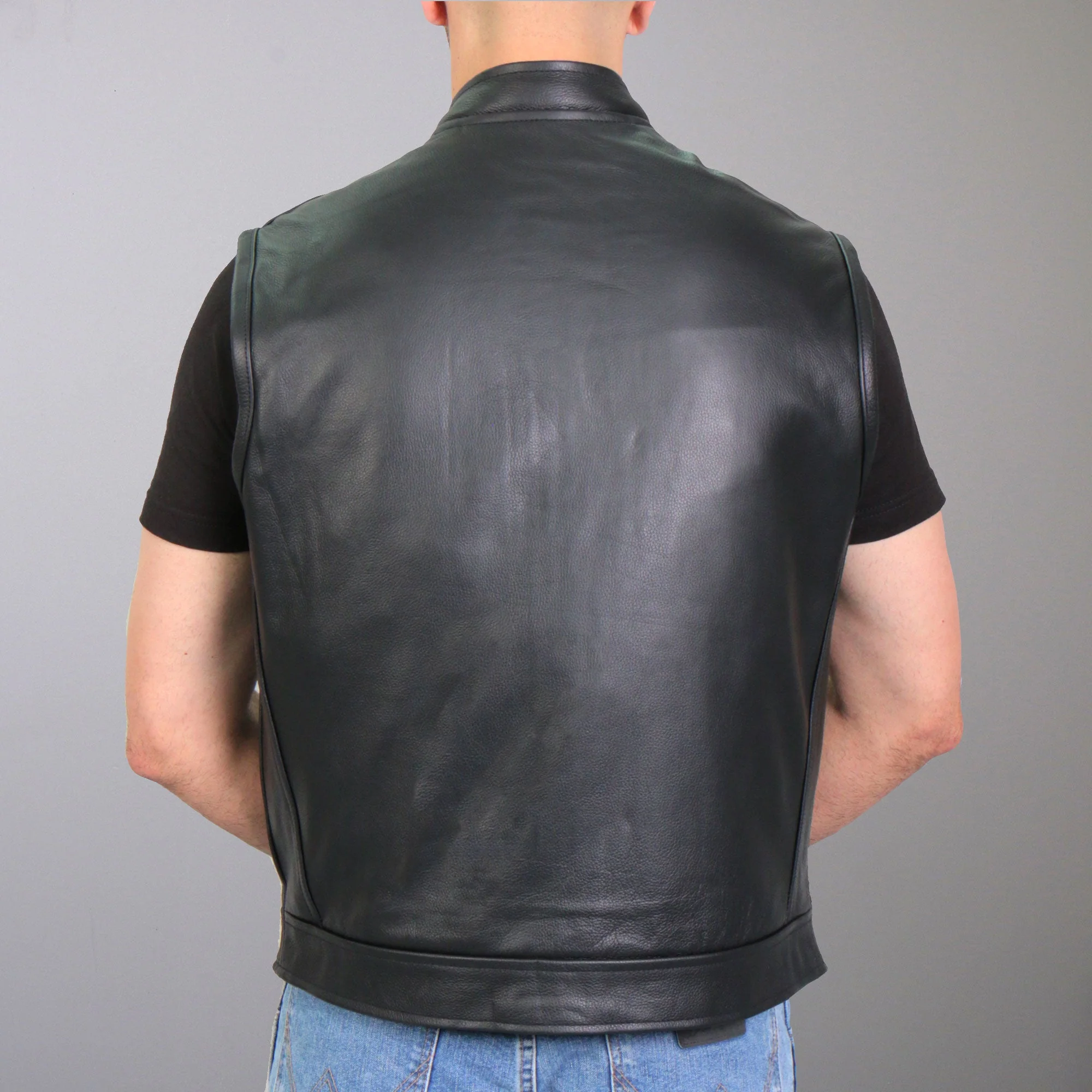 Hot Leathers VSM1052 Men's Black 'Patriotic' Motorcycle Club style Conceal and Carry Leather Biker Vest - Image 15