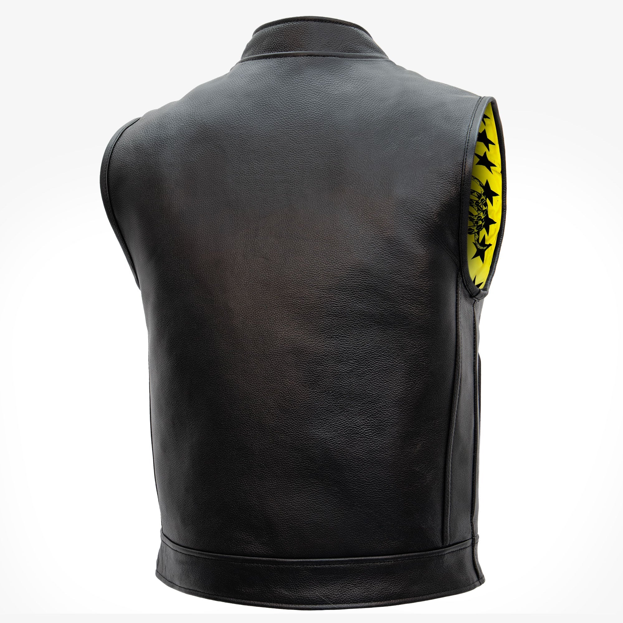 Hot Leathers VSM1053 Men's Black 'Don't Tread On Me' Motorcycle Club Style Conceal and Carry Leather Biker Vest - Image 8