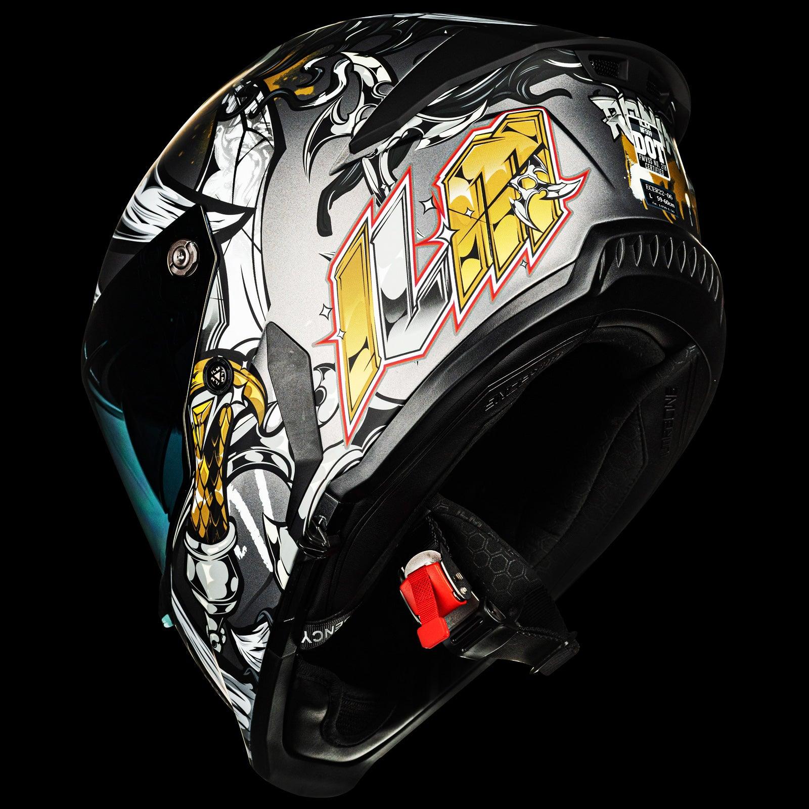 ILM Full Face Motorcycle Helmets - Racing Helmet - Model MF509 - Image 25