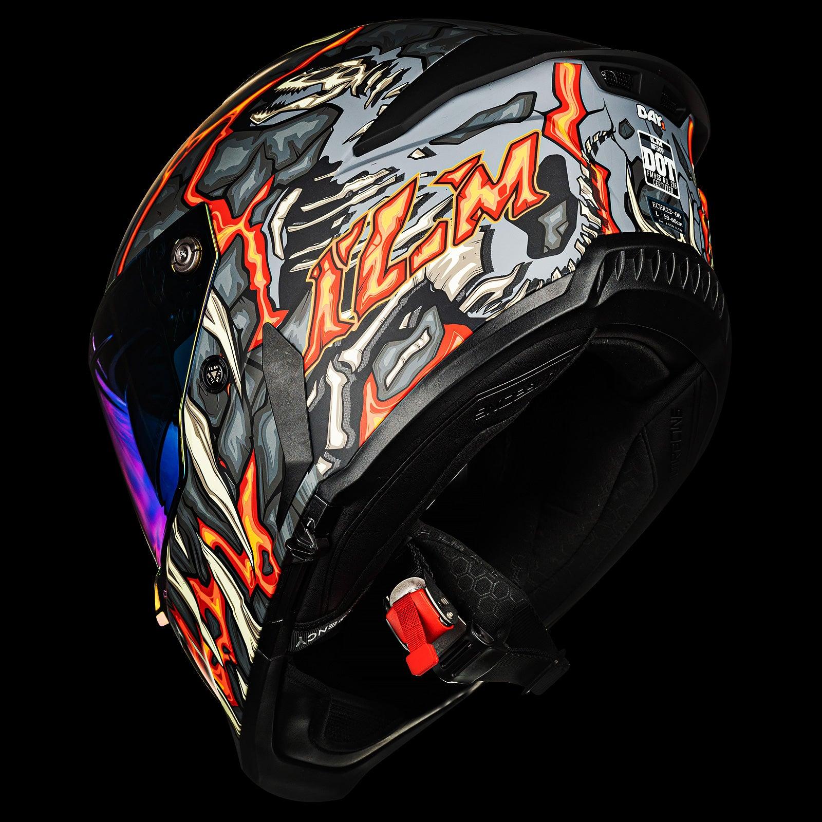 ILM Full Face Motorcycle Helmets - Racing Helmet - Model MF509 - Image 33