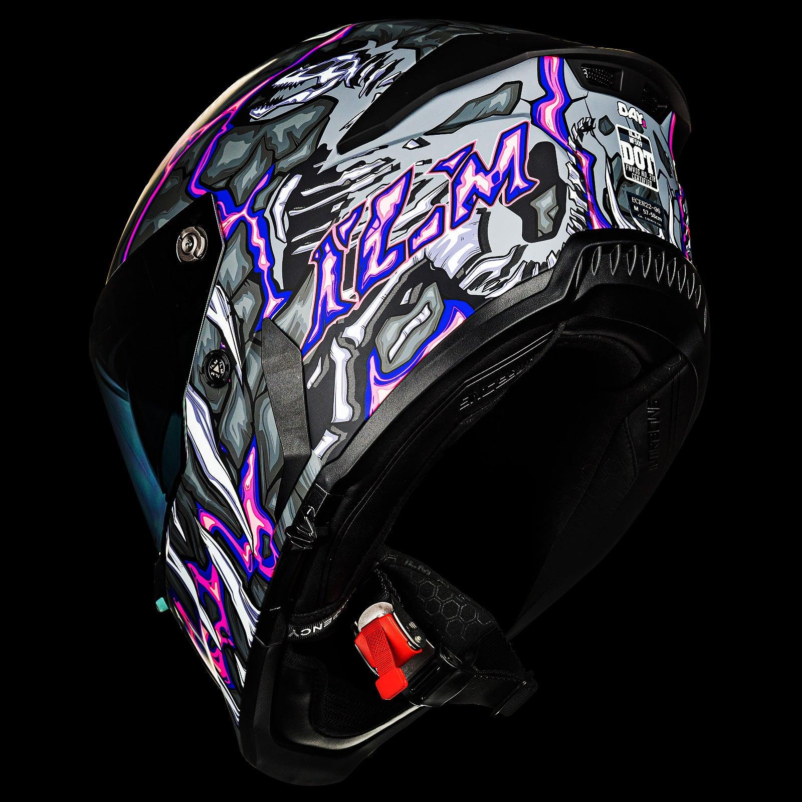 ILM Full Face Motorcycle Helmets - Racing Helmet - Model MF509 - Image 4