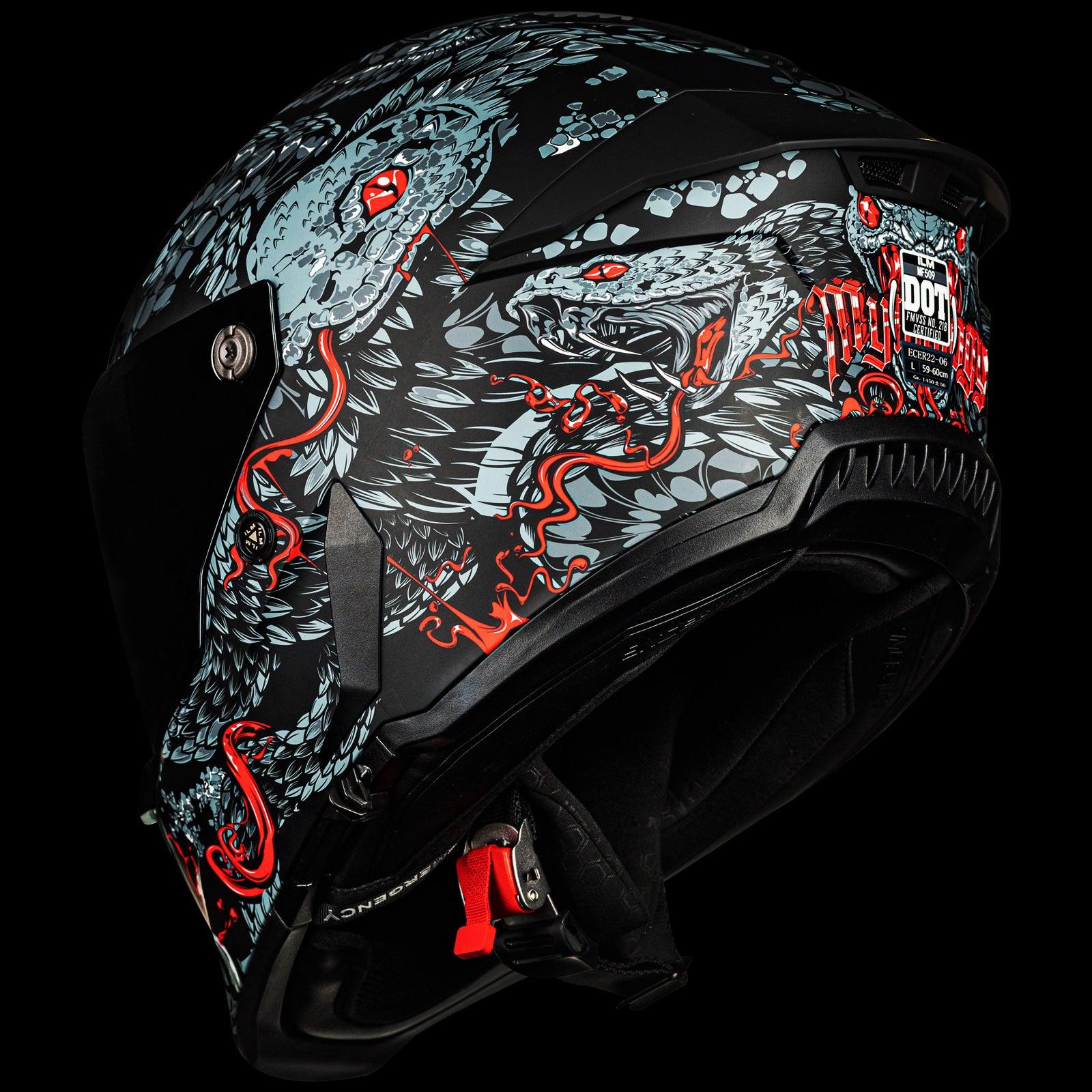 ILM Full Face Motorcycle Helmets - Racing Helmet - Model MF509 - Image 8