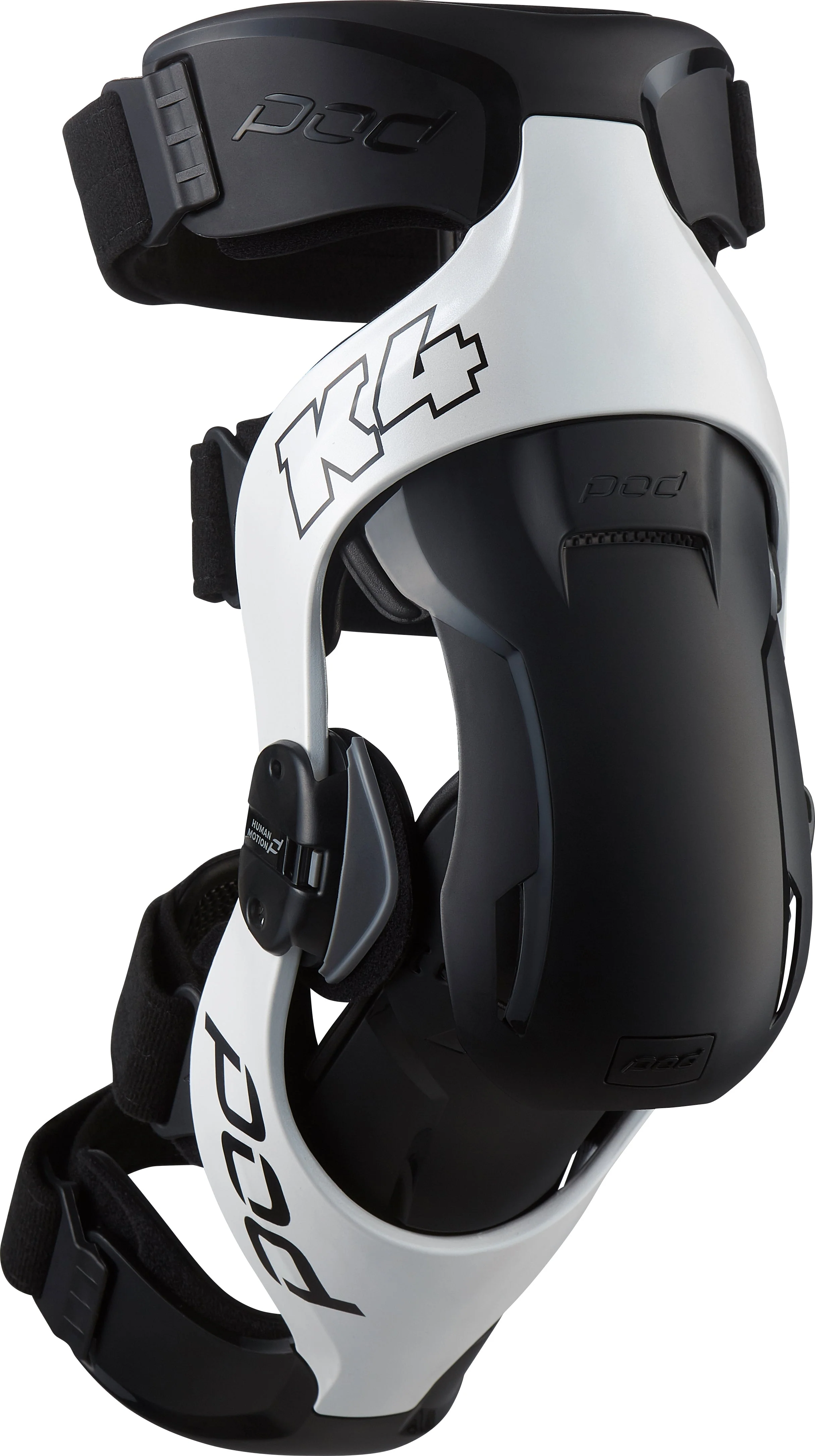 POD K4 V2.0 Knee Brace Pair - White/Black - Size X-Small/Small - Image 3
