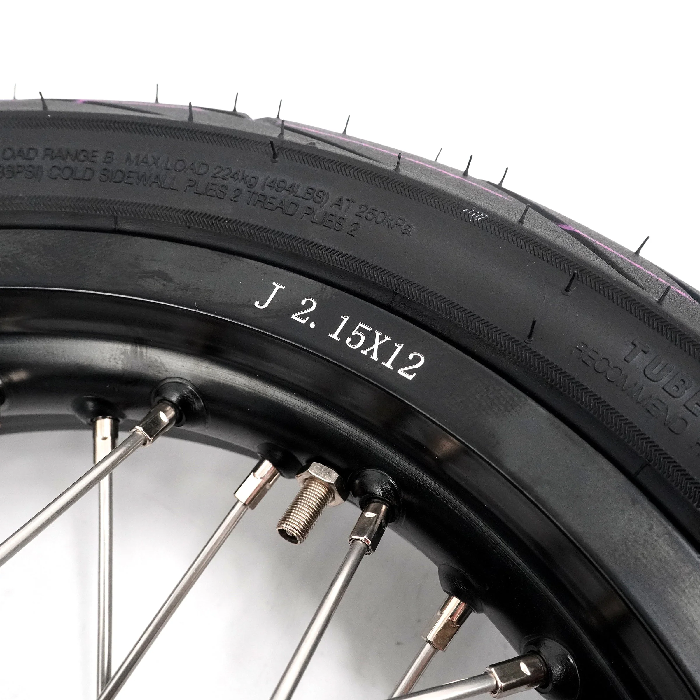 KKE Mini  E-Bike Wheel Kit with Tires | Rawrr Mantis X 2024-2025 Black - 1.85*12’‘ & 2.15*12’‘ - Image 10