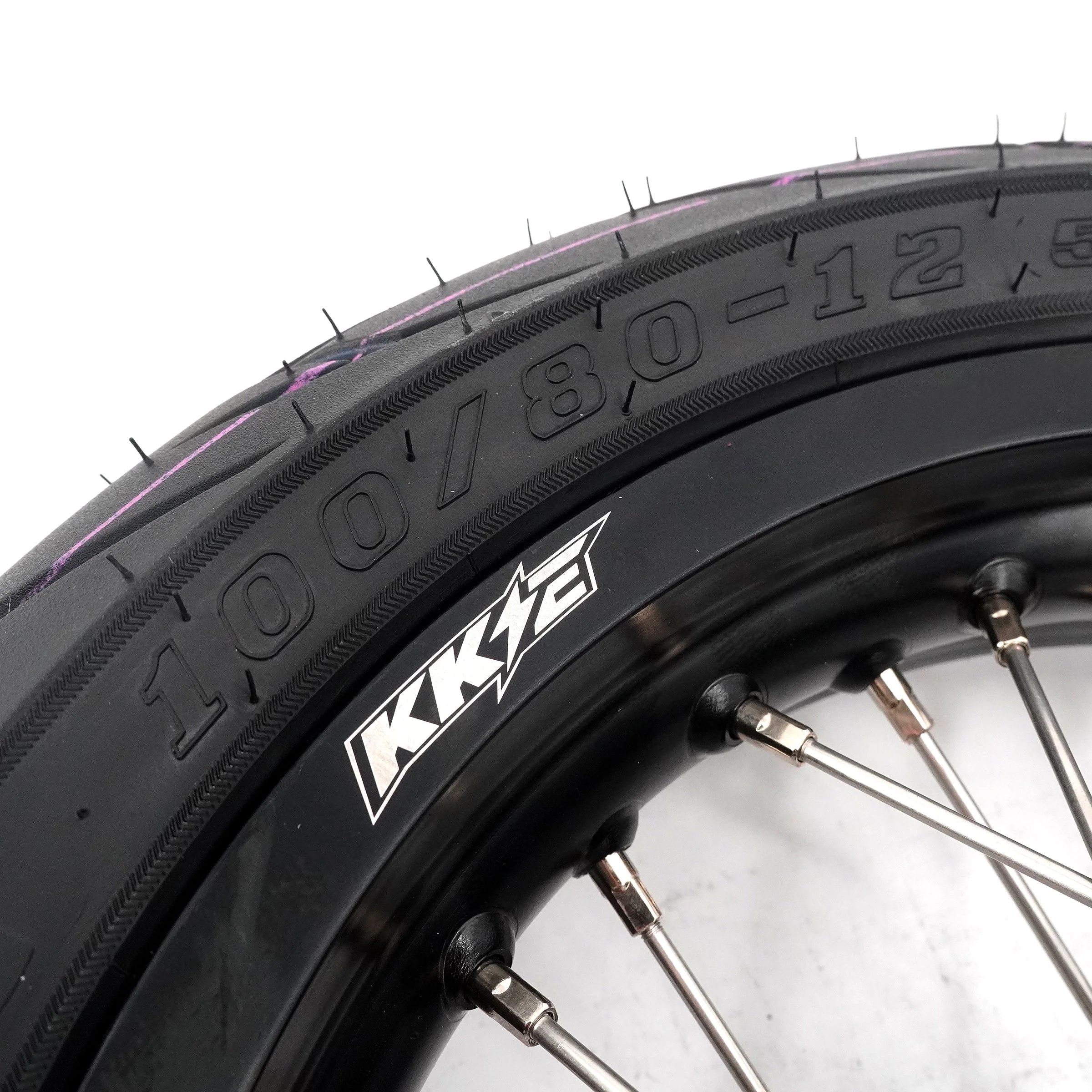 KKE Mini  E-Bike Wheel Kit with Tires | Rawrr Mantis X 2024-2025 Black - 1.85*12’‘ & 2.15*12’‘ - Image 11