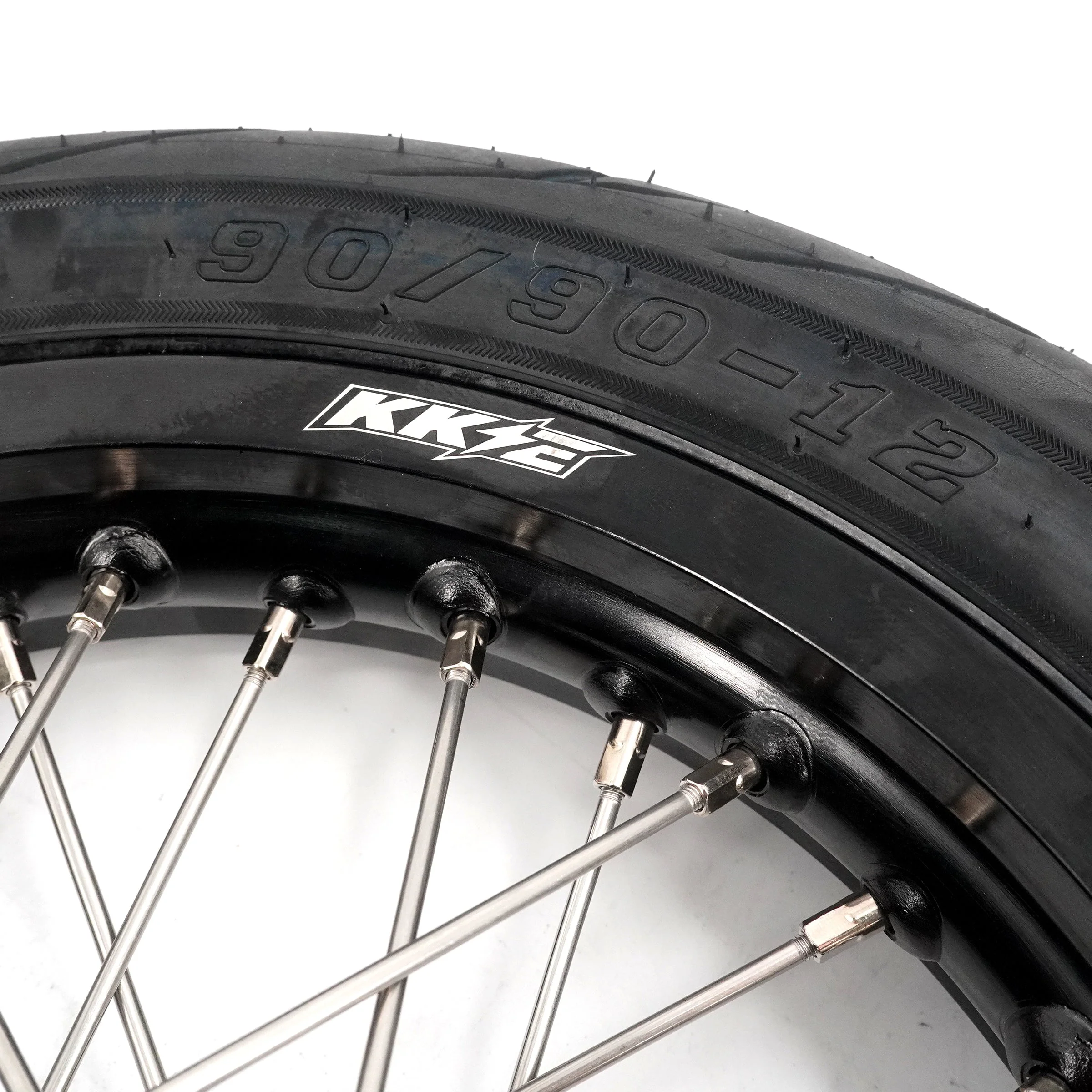 KKE Mini  E-Bike Wheel Kit with Tires | Rawrr Mantis X 2024-2025 Black - 1.85*12’‘ & 2.15*12’‘ - Image 4