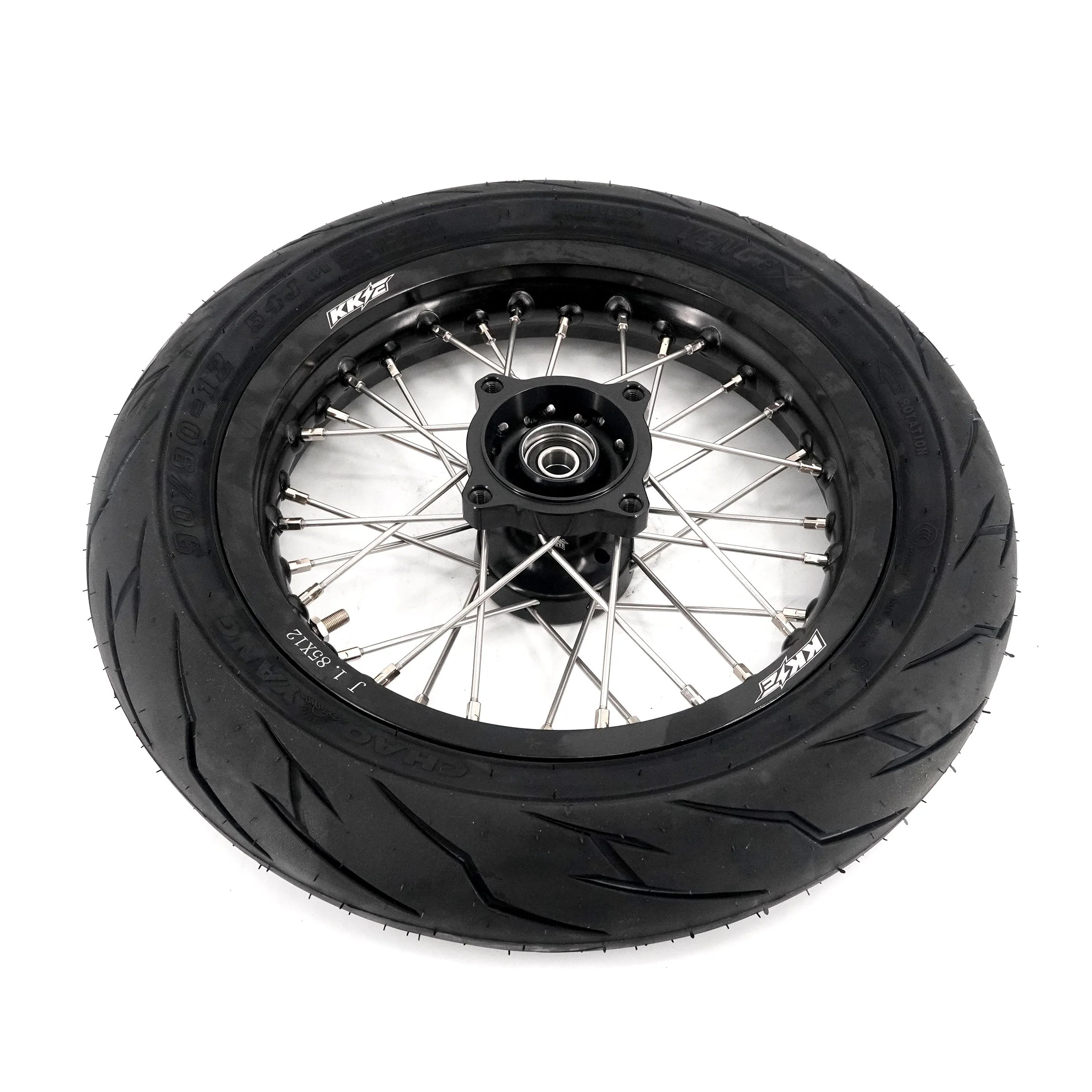 KKE Mini  E-Bike Wheel Kit with Tires | Rawrr Mantis X 2024-2025 Black - 1.85*12’‘ & 2.15*12’‘ - Image 6