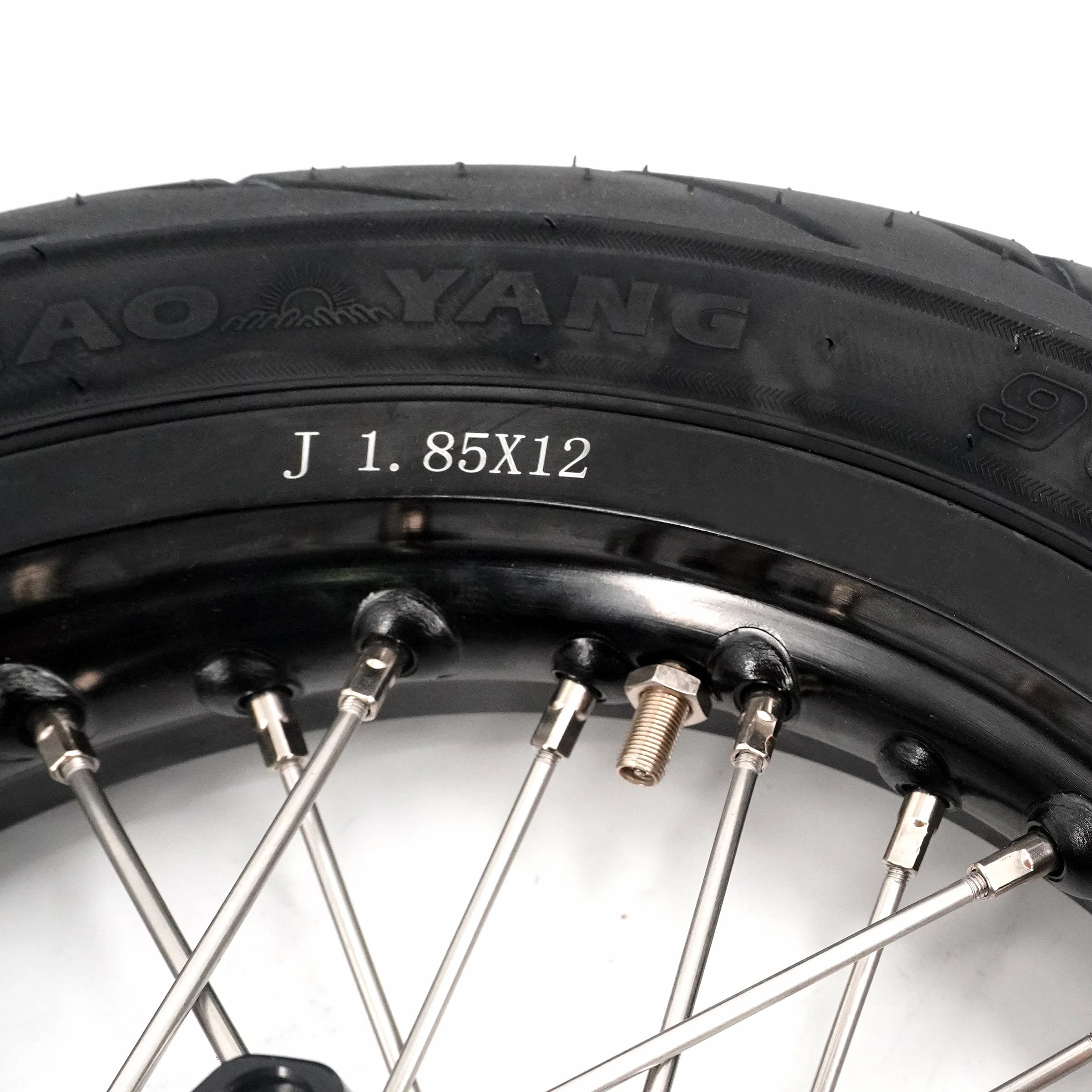 KKE Mini  E-Bike Wheel Kit with Tires | Rawrr Mantis X 2024-2025 Black - 1.85*12’‘ & 2.15*12’‘ - Image 7