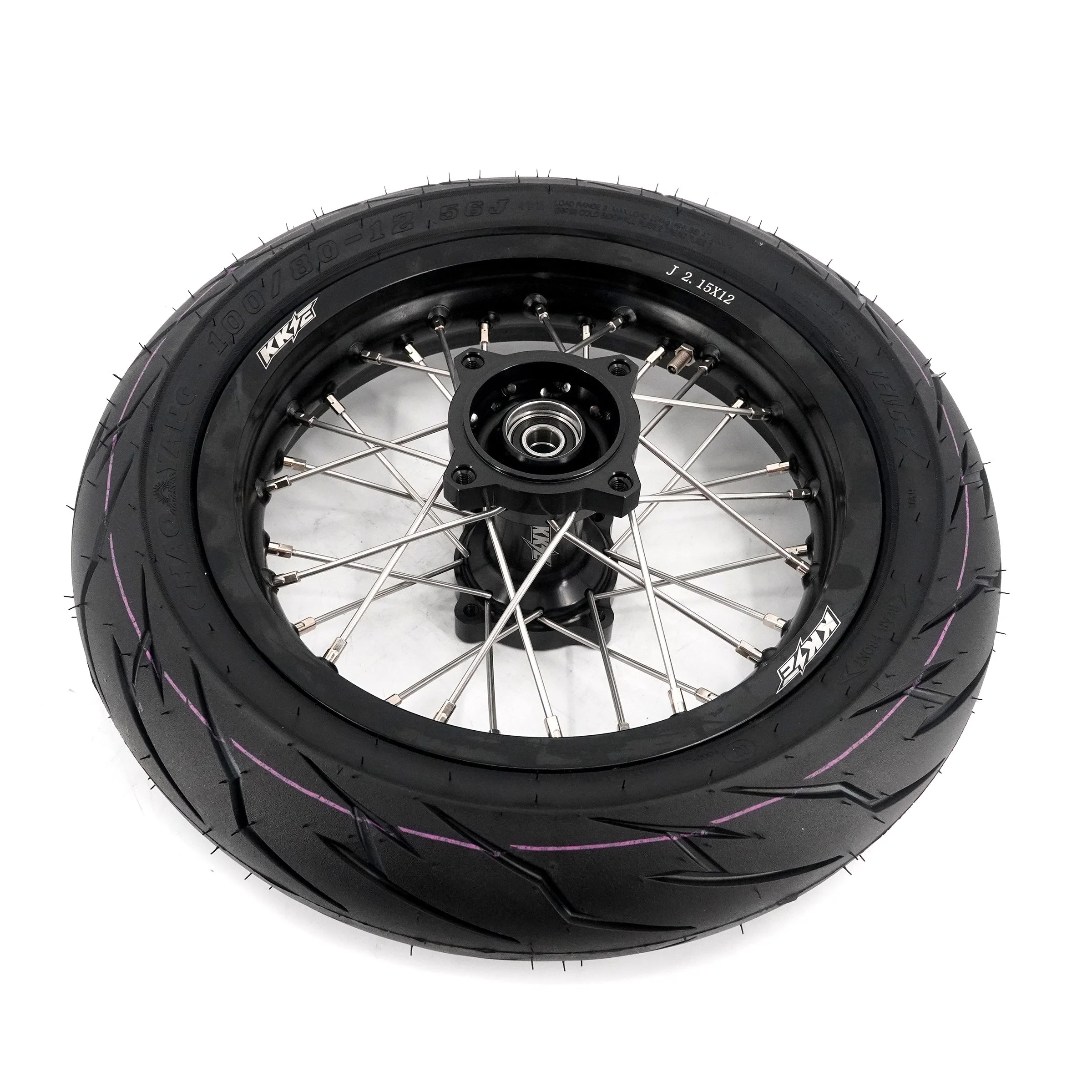 KKE Mini  E-Bike Wheel Kit with Tires | Rawrr Mantis X 2024-2025 Black - 1.85*12’‘ & 2.15*12’‘ - Image 8