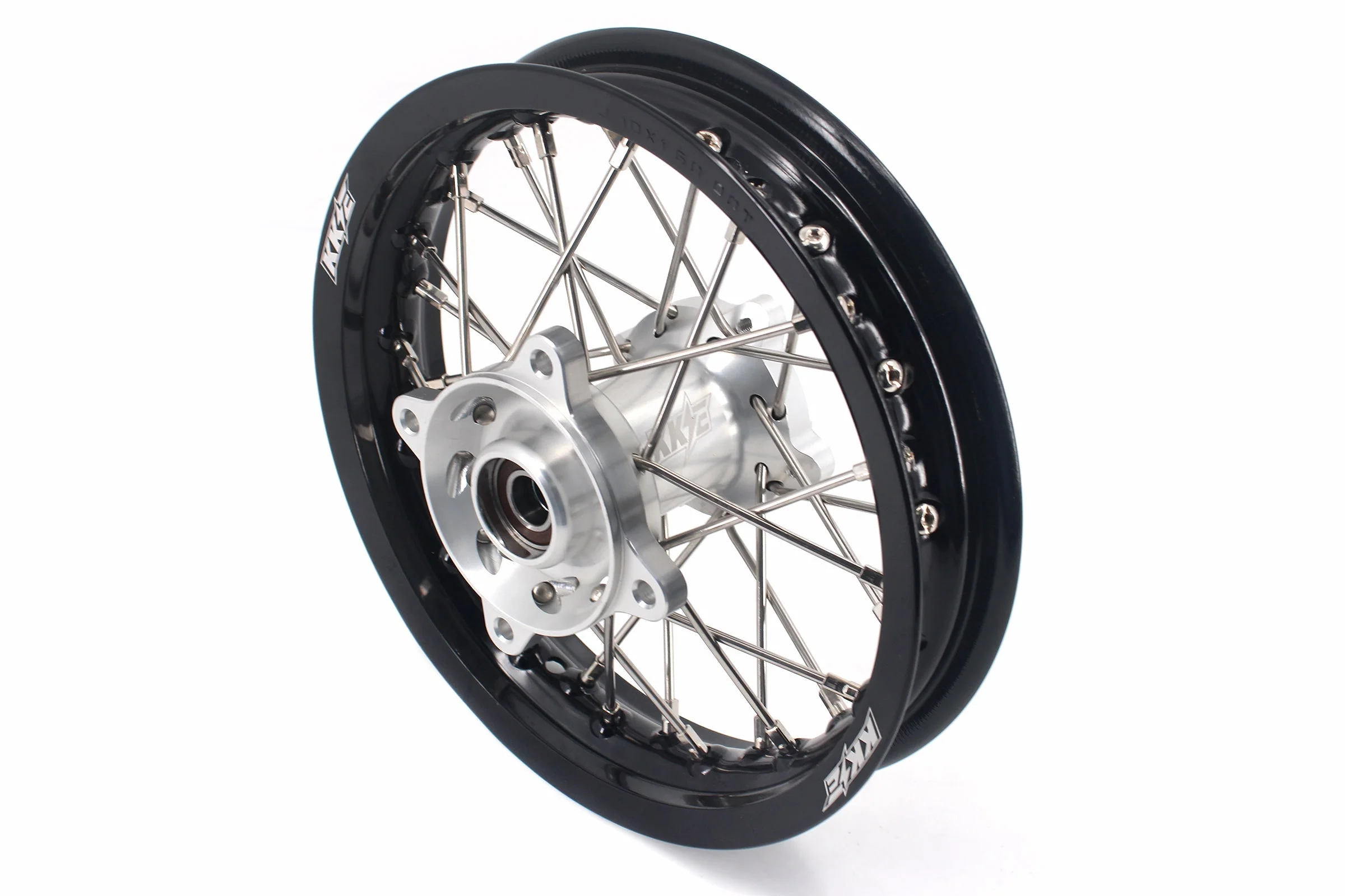KKE 12 & 10 Kid's Wheels For KTM SX50 2014-2023 For Gas Gas MC50 2021-2024  Mini Bike Silver&Black - Image 10