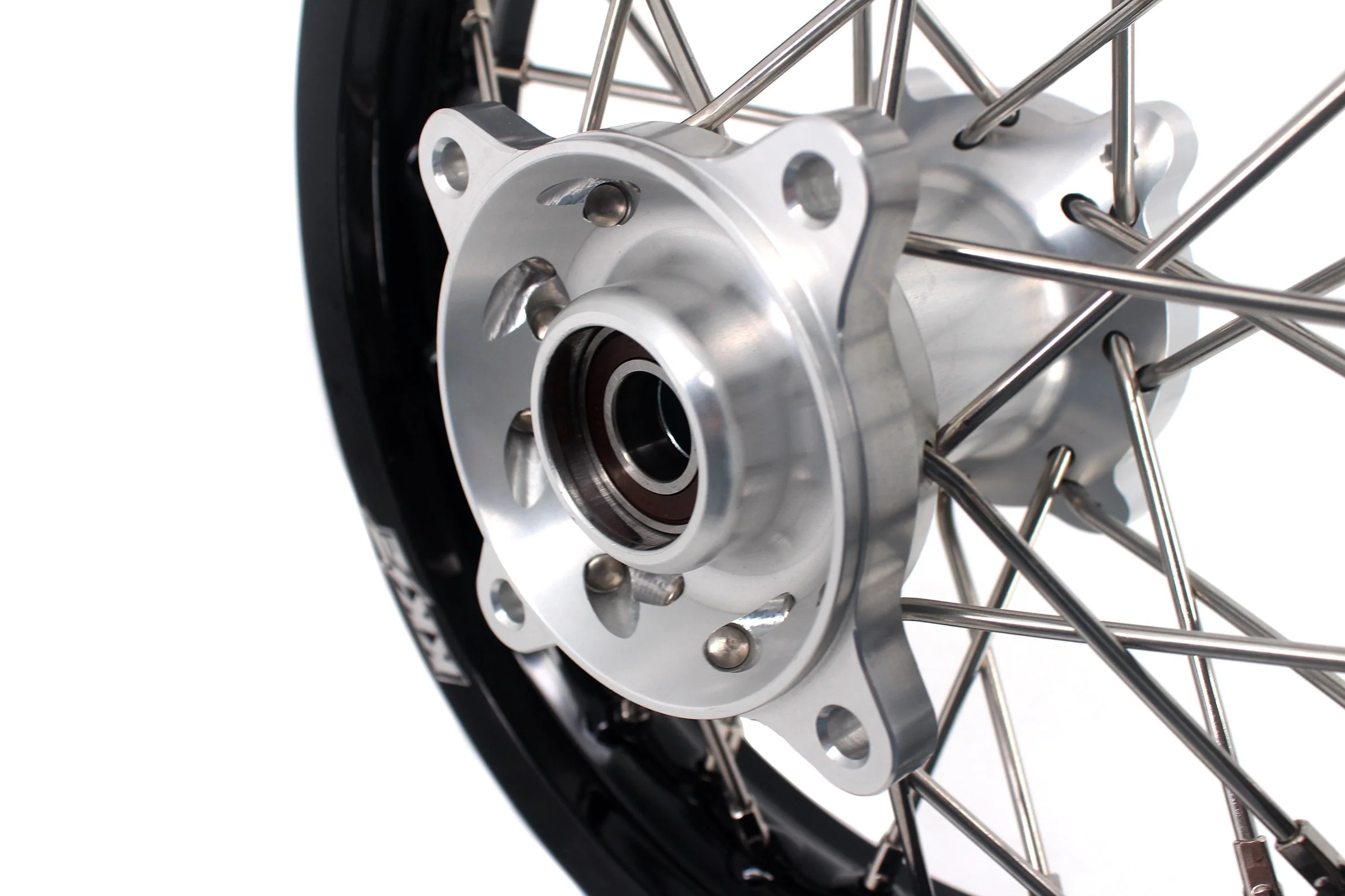 KKE 12 & 10 Kid's Wheels For KTM SX50 2014-2023 For Gas Gas MC50 2021-2024  Mini Bike Silver&Black - Image 11