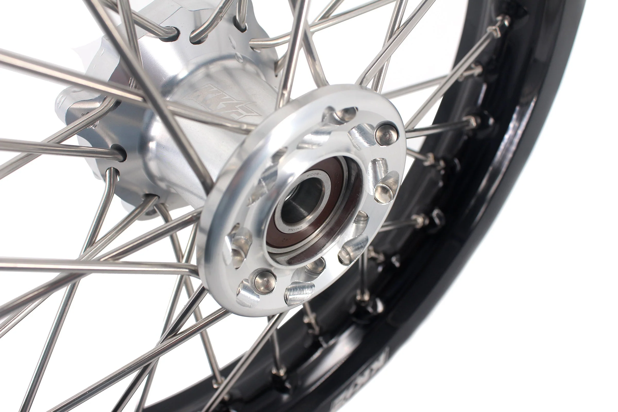 KKE 12 & 10 Kid's Wheels For KTM SX50 2014-2023 For Gas Gas MC50 2021-2024  Mini Bike Silver&Black - Image 4