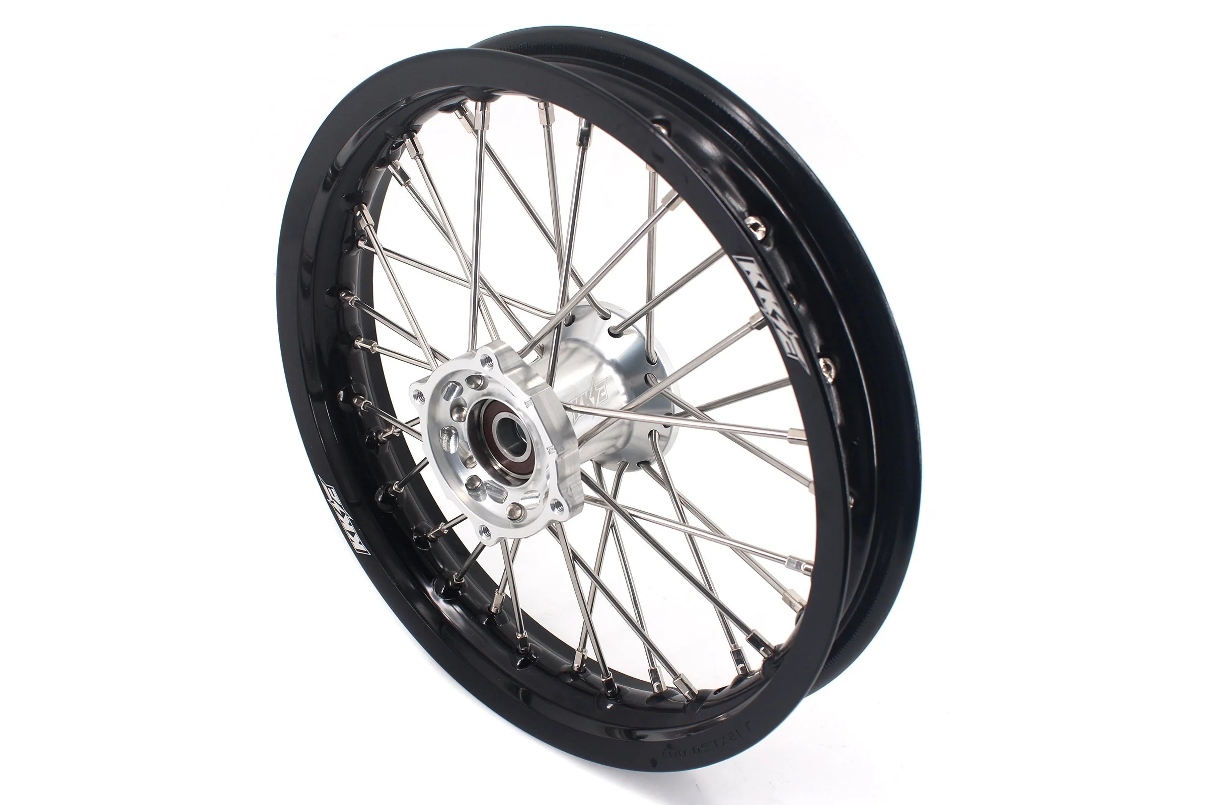 KKE 12 & 10 Kid's Wheels For KTM SX50 2014-2023 For Gas Gas MC50 2021-2024  Mini Bike Silver&Black - Image 5