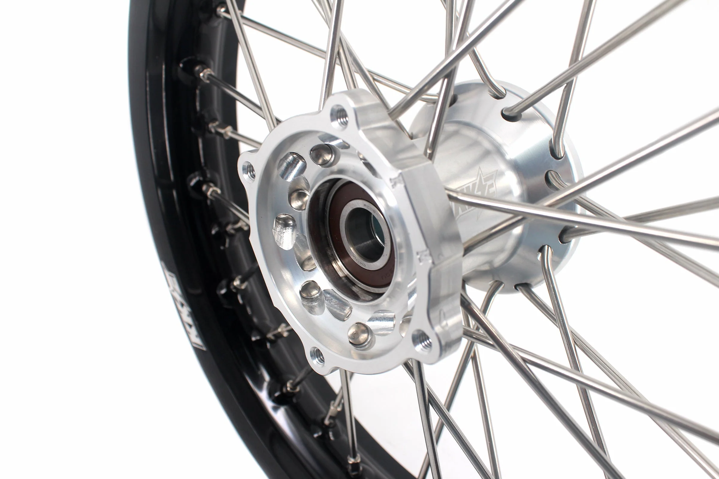 KKE 12 & 10 Kid's Wheels For KTM SX50 2014-2023 For Gas Gas MC50 2021-2024  Mini Bike Silver&Black - Image 6