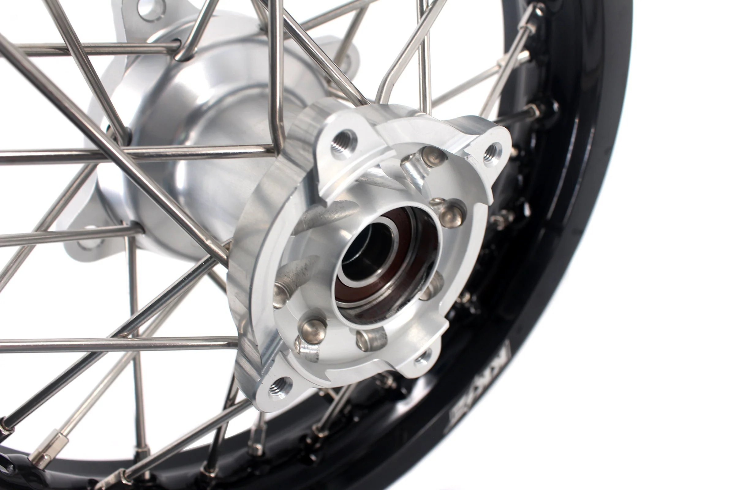 KKE 12 & 10 Kid's Wheels For KTM SX50 2014-2023 For Gas Gas MC50 2021-2024  Mini Bike Silver&Black - Image 9