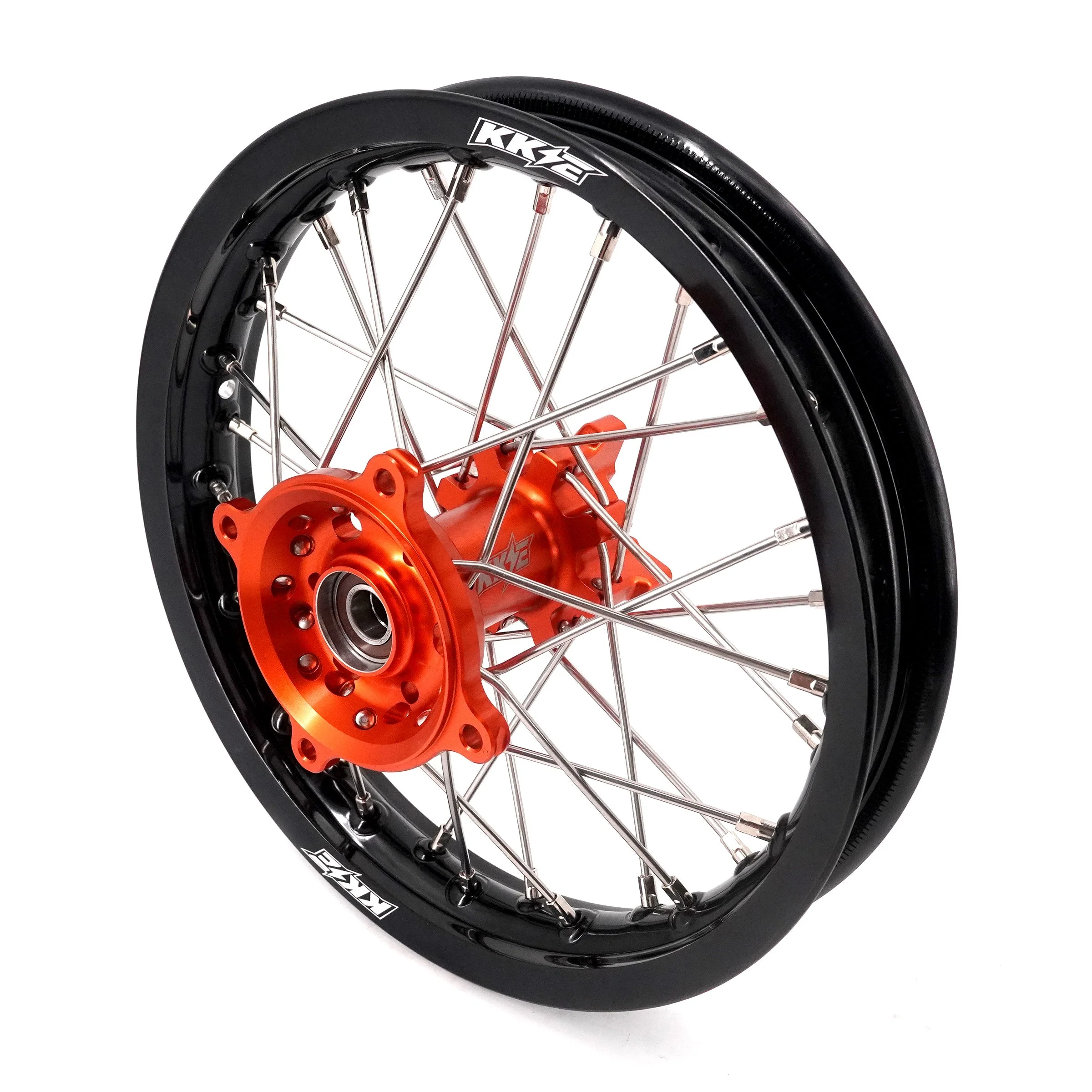 KKE 14"*1.4/12"*1.6 Kid's Small Wheels Rims Set Fit KTM SX 65 2025 Orange&Black - Image 10
