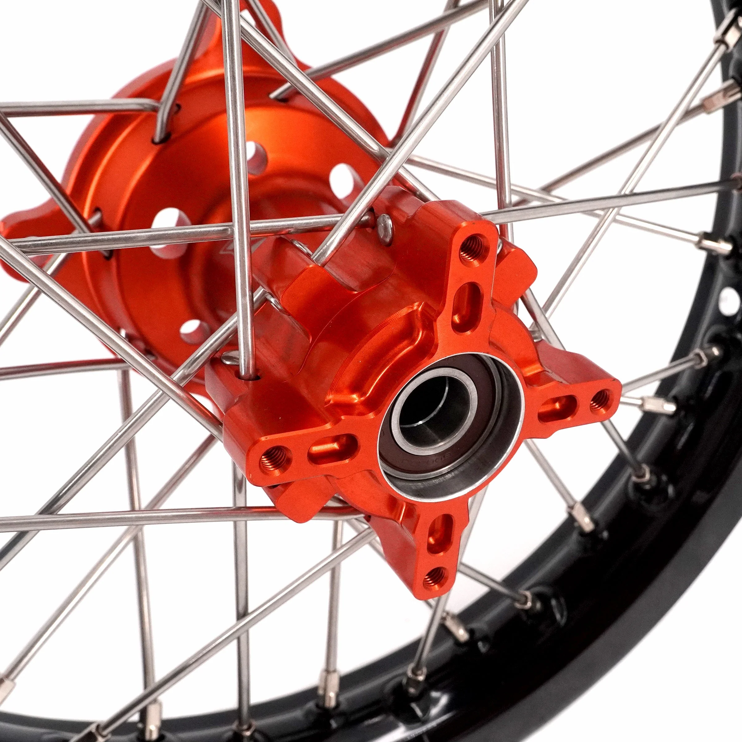 KKE 14"*1.4/12"*1.6 Kid's Small Wheels Rims Set Fit KTM SX 65 2025 Orange&Black - Image 9