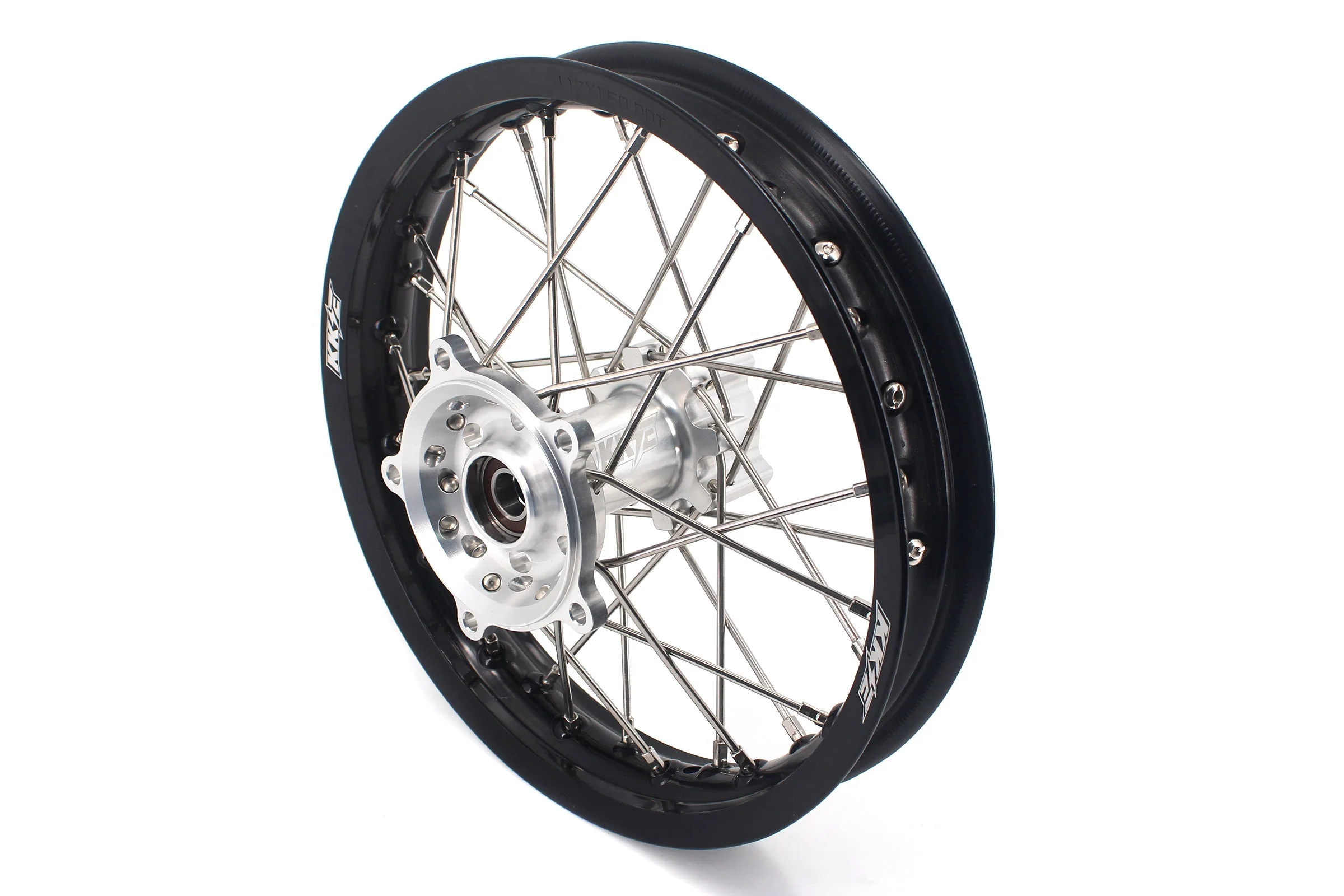 KKE 14 & 12 Small Kid's Wheels Rims Set for KTM 65 SX 2002-2024 Silver&Black - Image 10