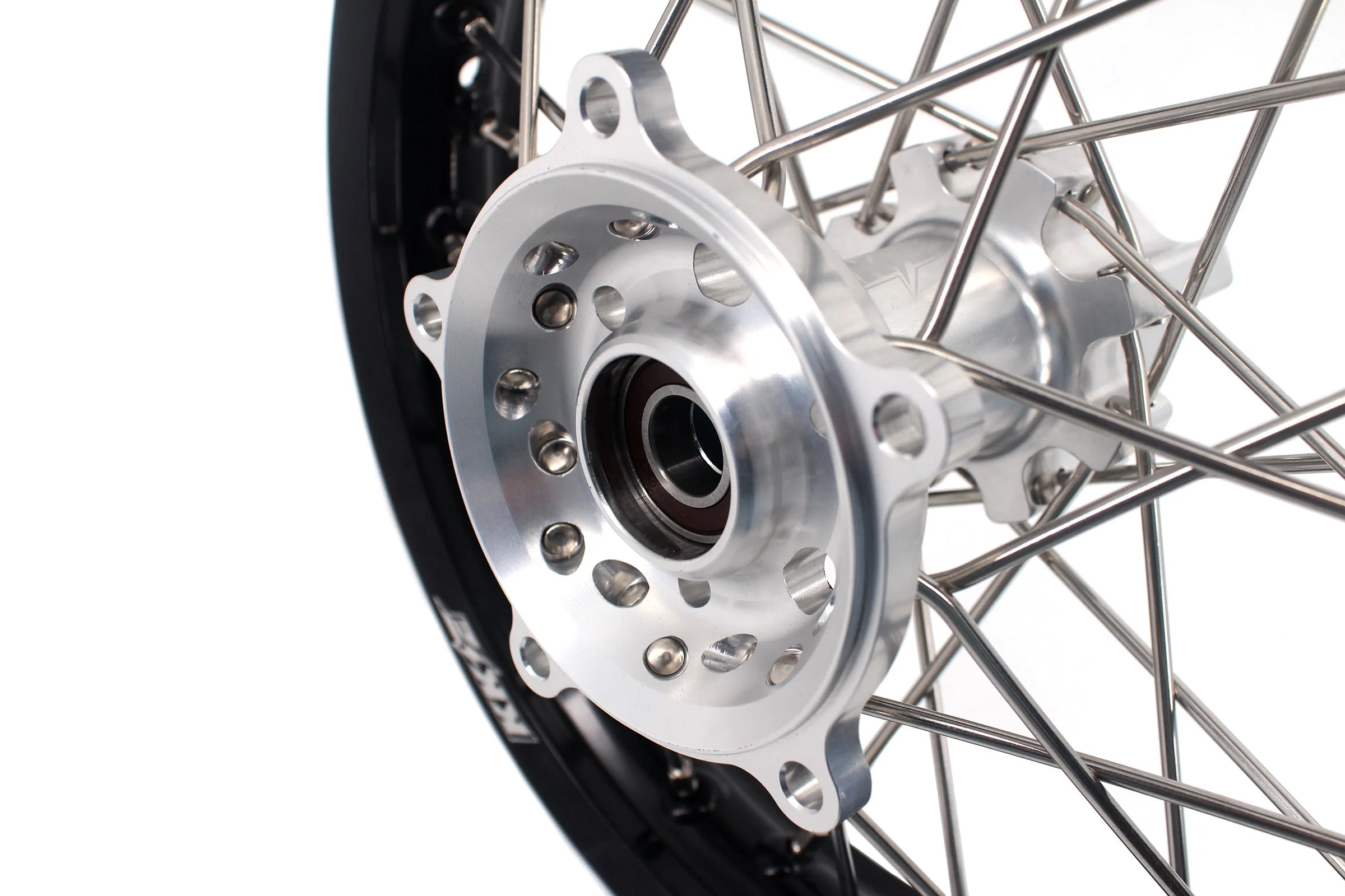 KKE 14 & 12 Small Kid's Wheels Rims Set for KTM 65 SX 2002-2024 Silver&Black - Image 11
