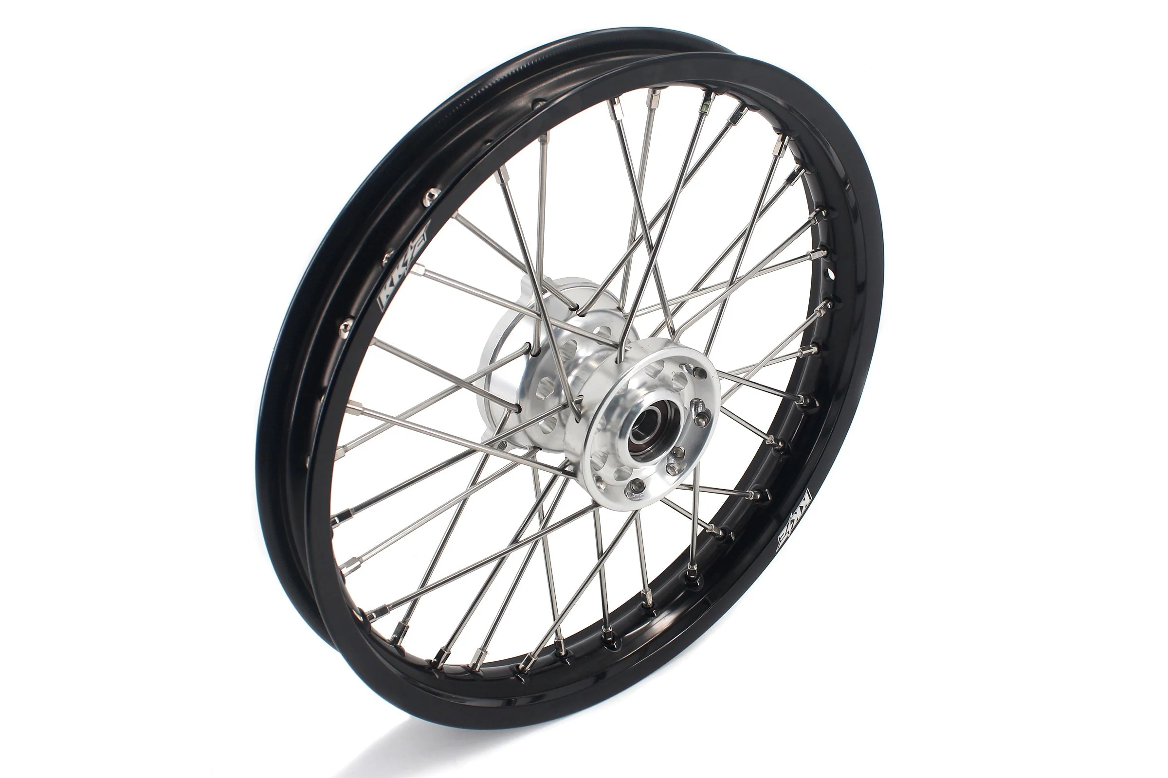 KKE 14 & 12 Small Kid's Wheels Rims Set for KTM 65 SX 2002-2024 Silver&Black - Image 3