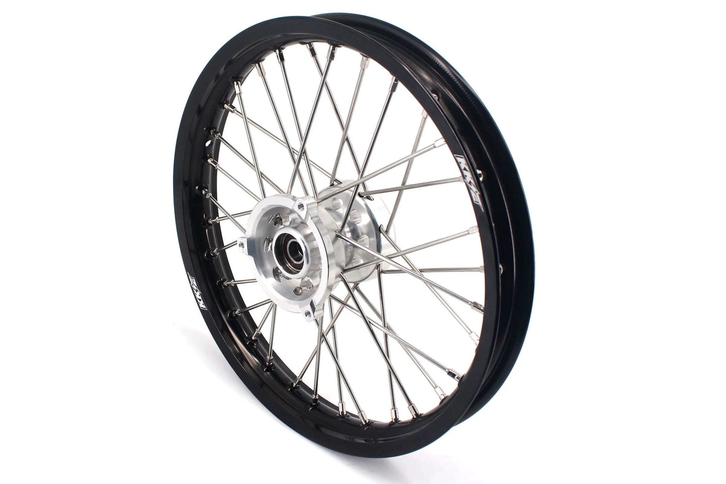 KKE 14 & 12 Small Kid's Wheels Rims Set for KTM 65 SX 2002-2024 Silver&Black - Image 5