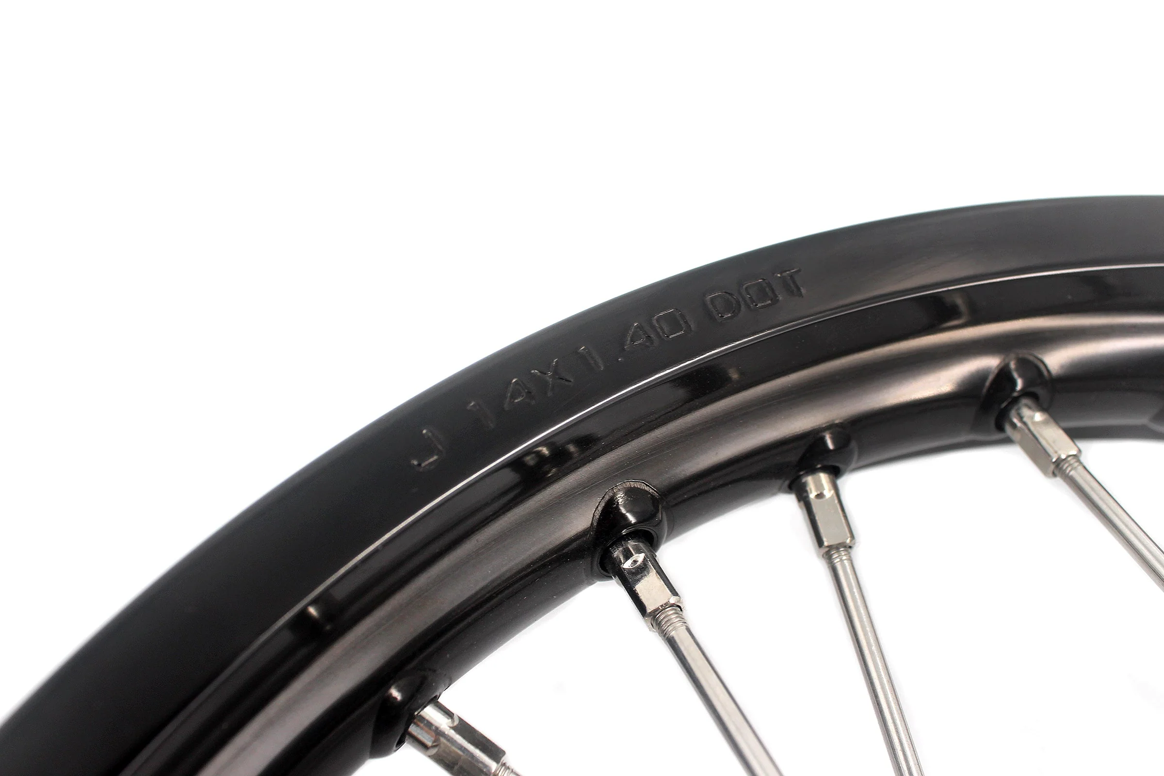KKE 14 & 12 Small Kid's Wheels Rims Set for KTM 65 SX 2002-2024 Silver&Black - Image 7