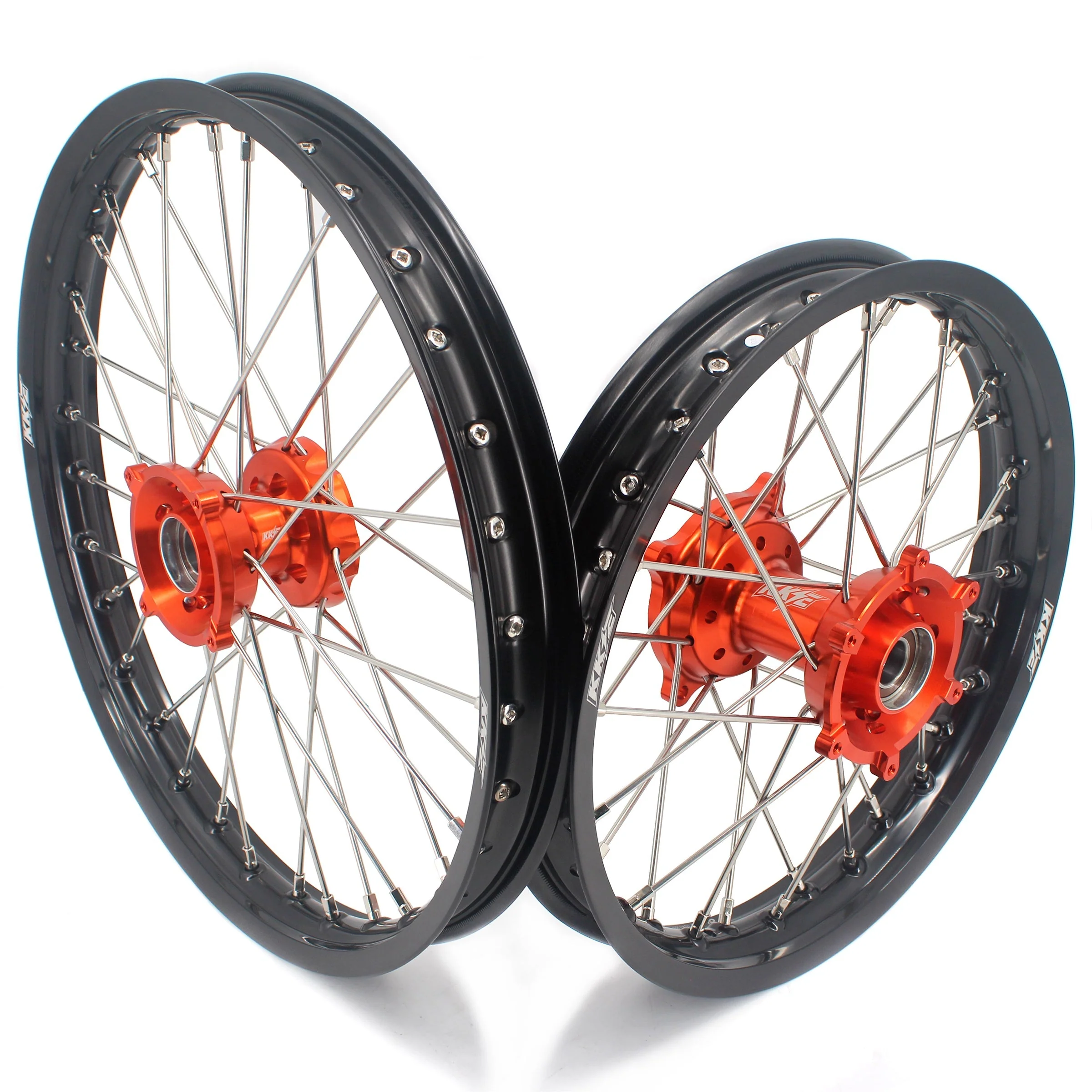 KKE 17"*1.4/14"*1.6 Kid's Big Wheels Rims Fit KTM SX 85 / GAS GAS MC 85 / HUSQVARNA TC 85 - 2021-2024 Orange Hub - Image 2