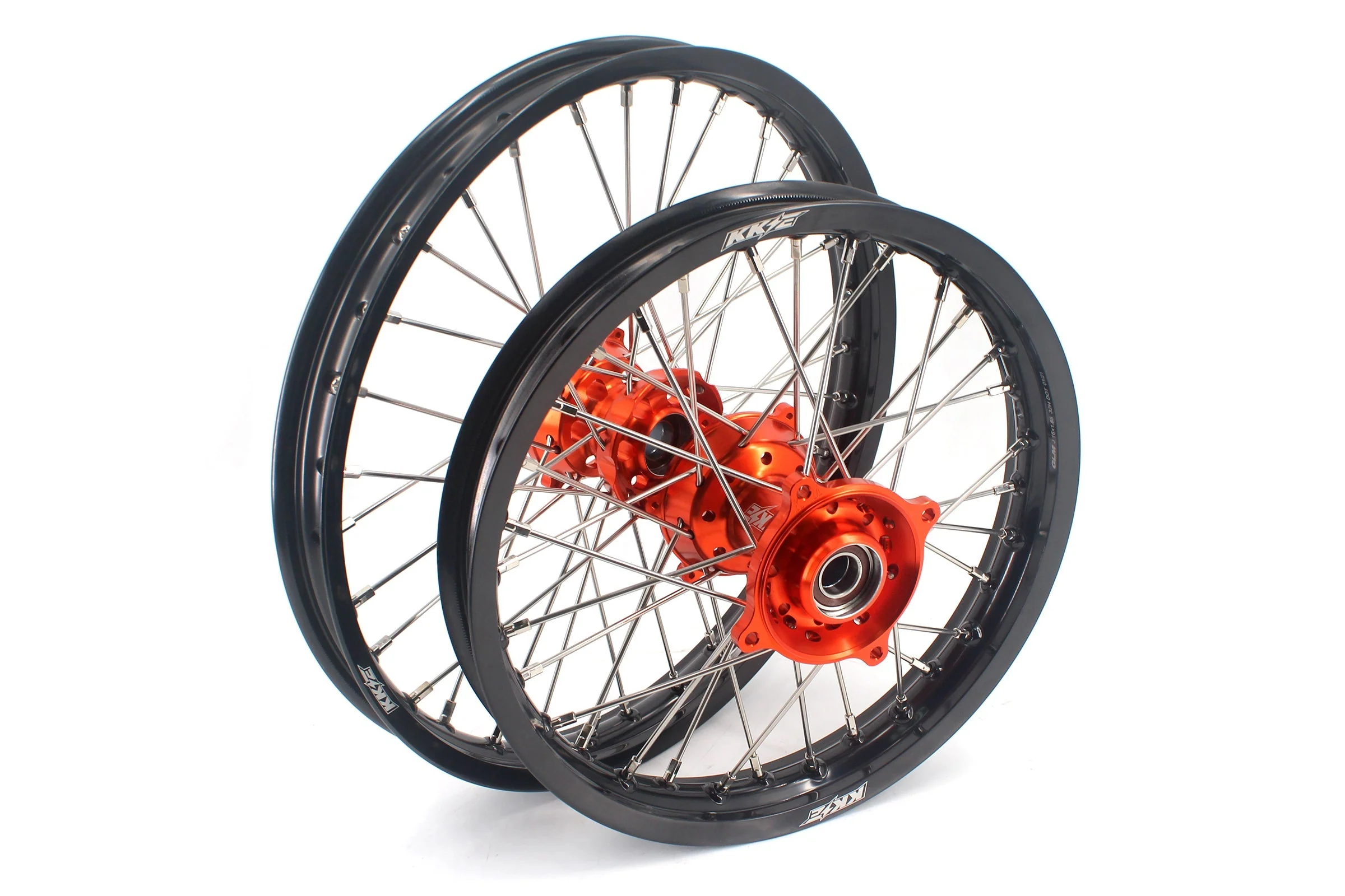 KKE 17"*1.4/14"*1.6 Kid's Big Wheels Rims Fit KTM SX 85 / GAS GAS MC 85 / HUSQVARNA TC 85 - 2021-2024 Orange Hub - Image 3