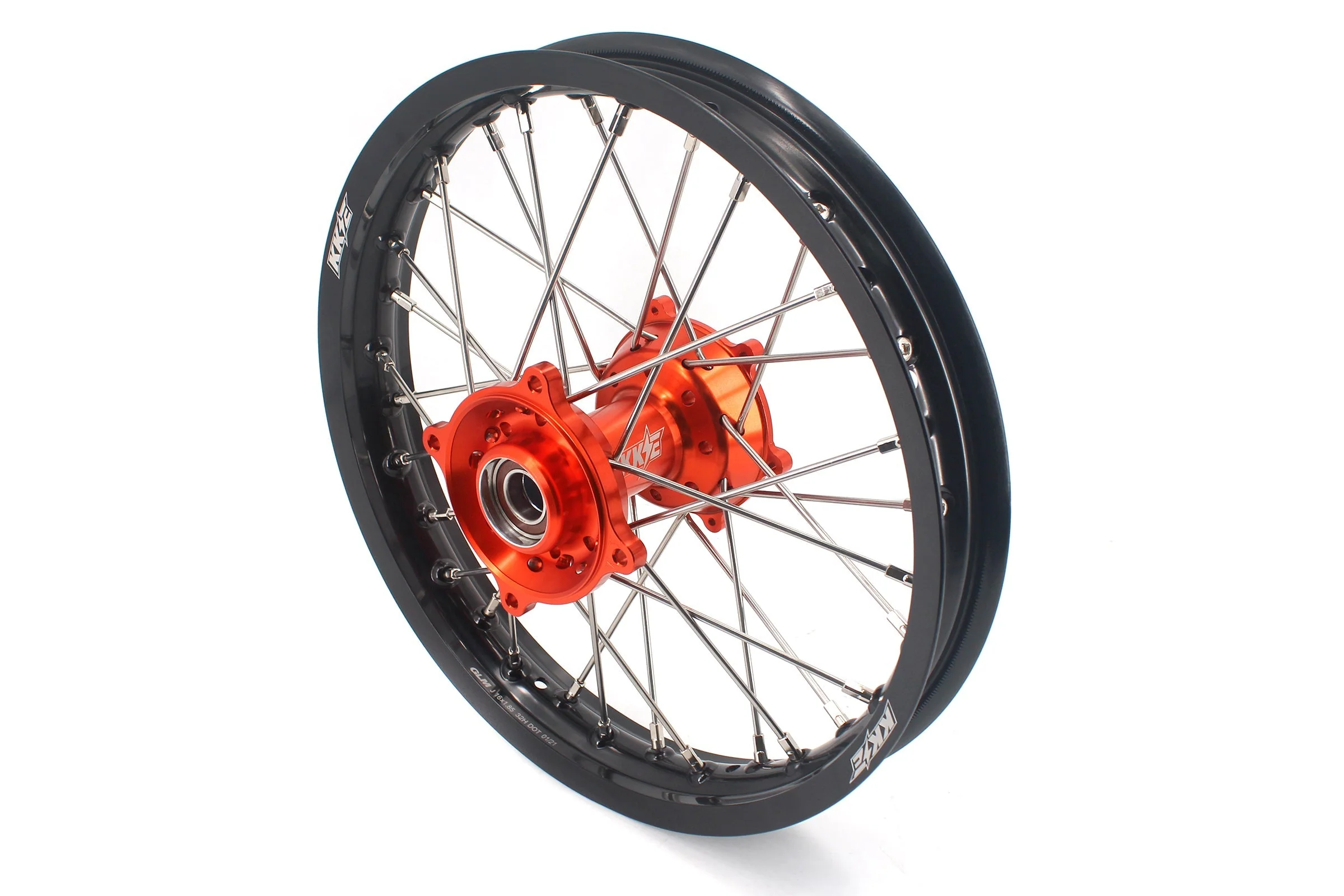 KKE 17"*1.4/14"*1.6 Kid's Big Wheels Rims Fit KTM SX 85 / GAS GAS MC 85 / HUSQVARNA TC 85 - 2021-2024 Orange Hub - Image 9