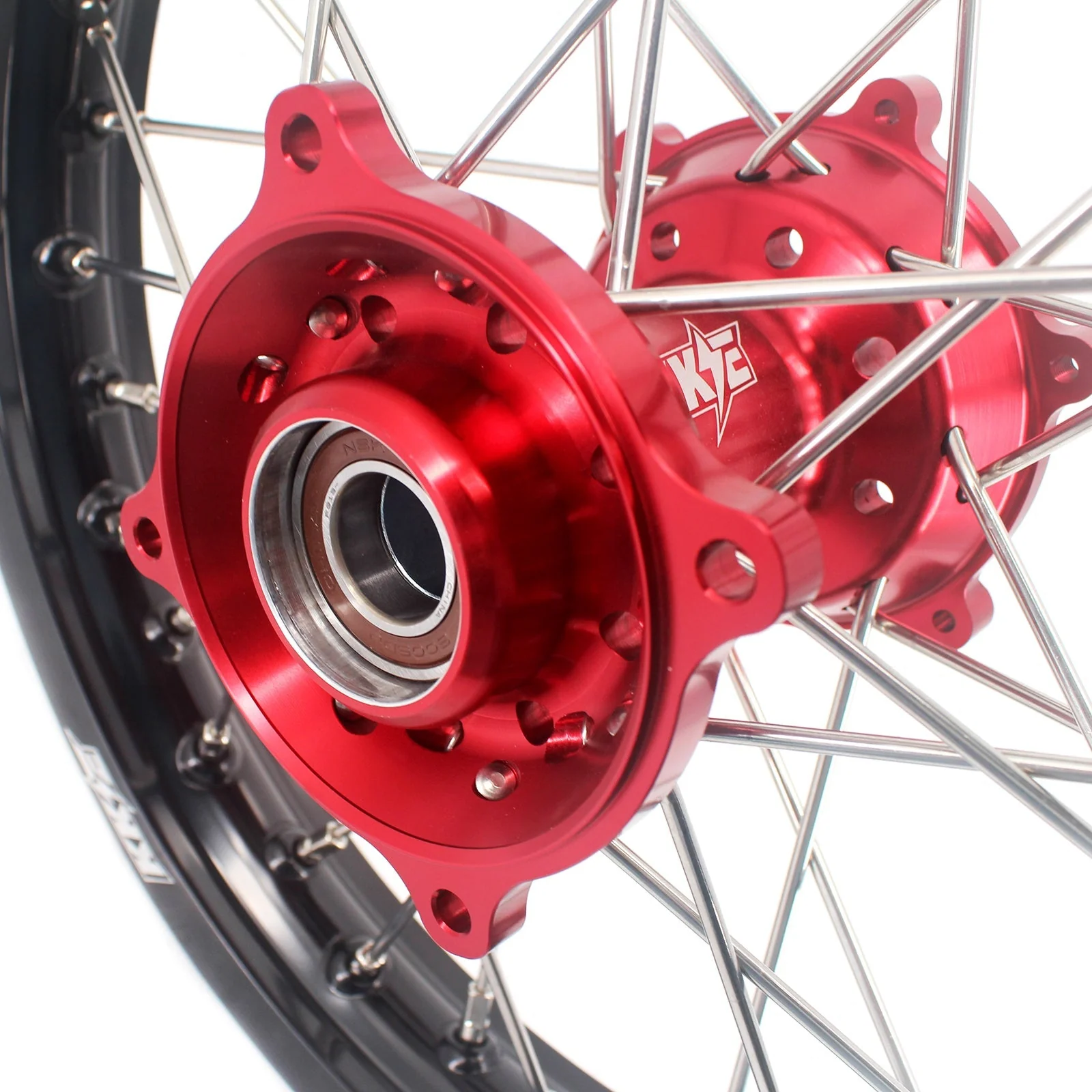 KKE 17"*1.4/14"*1.6 Small Kid's Wheels For KTM SX 85 GAS GAS MC85 2021-2024 Red Hub - Image 7