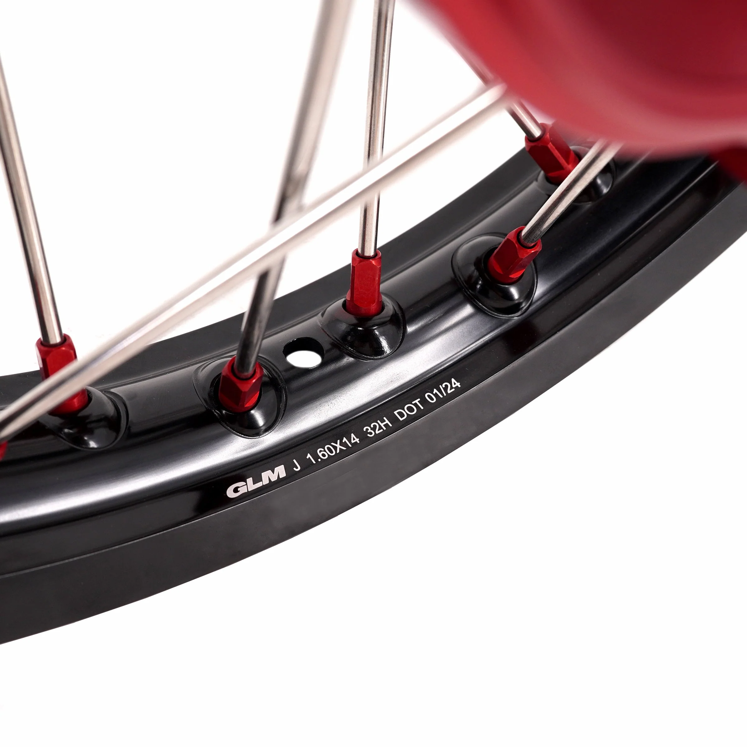 KKE 17"*1.4/14"*1.6 Small Kid's Wheels For KTM SX 85 GAS GAS MC85 2021-2024 Red Nipples - Image 9