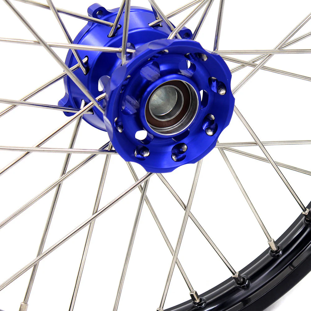 KKE 17"*1.4/14"*1.6 Spoked Kid's Big Wheels Rims Fit KTM SX 85 2003-2020 Husqvarna TC 85 2014-2020 Blue Hub - Image 10