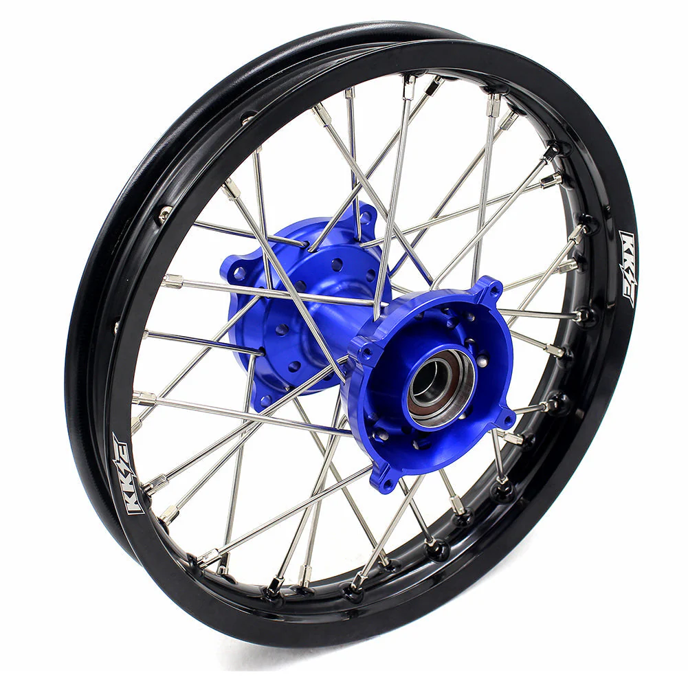 KKE 17"*1.4/14"*1.6 Spoked Kid's Big Wheels Rims Fit KTM SX 85 2003-2020 Husqvarna TC 85 2014-2020 Blue Hub - Image 6