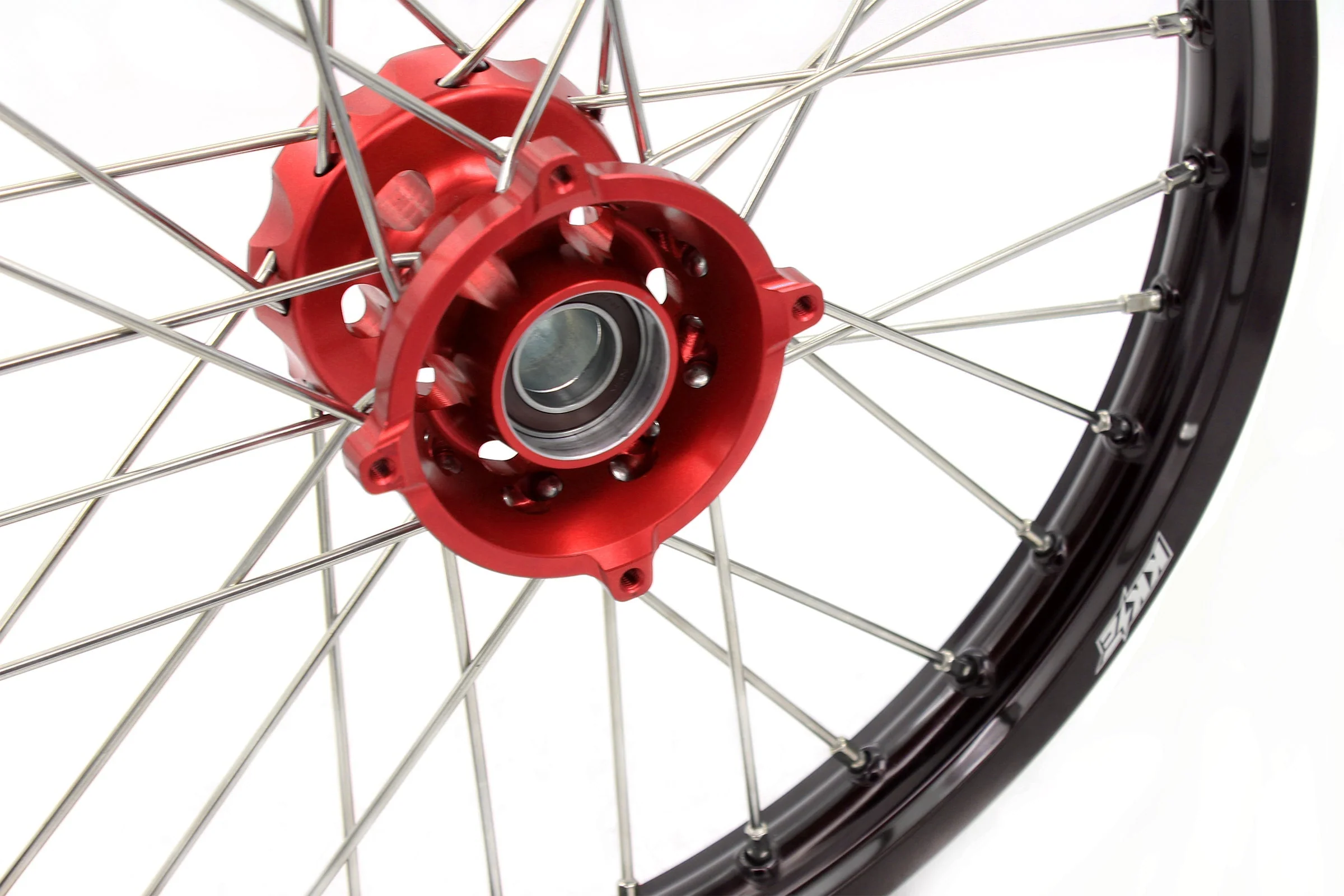 KKE 17"*1.4/14"*1.6 Spoked Small Kid's Wheels Set For KTM SX 85 2003-2020 Red Hub - Image 11