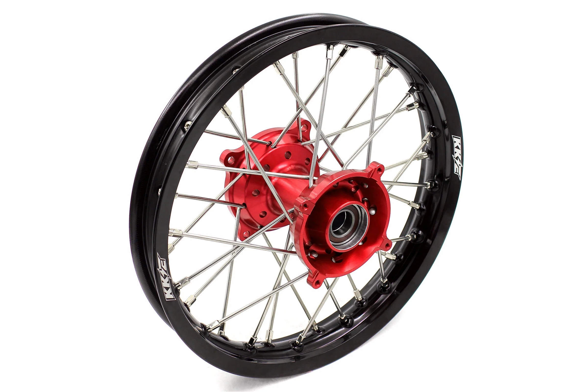 KKE 17"*1.4/14"*1.6 Spoked Small Kid's Wheels Set For KTM SX 85 2003-2020 Red Hub - Image 5