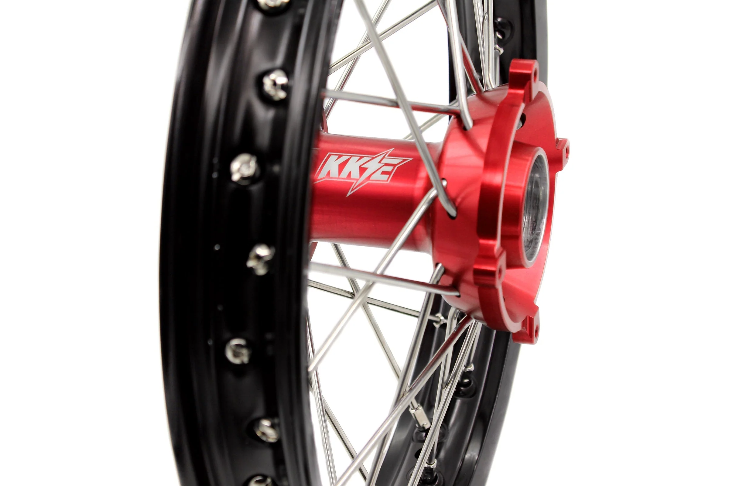 KKE 17"*1.4/14"*1.6 Spoked Small Kid's Wheels Set For KTM SX 85 2003-2020 Red Hub - Image 7