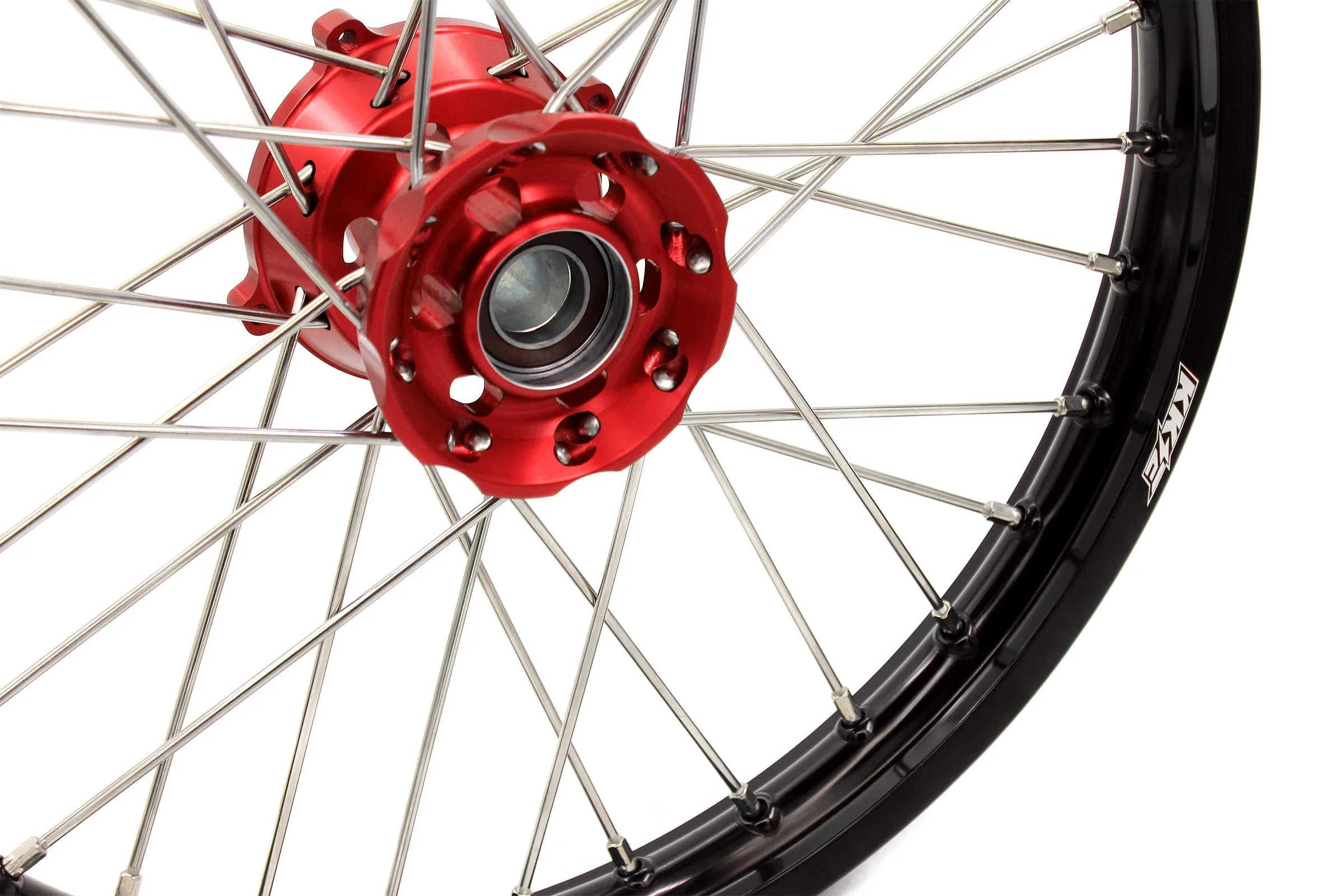 KKE 17"*1.4/14"*1.6 Spoked Small Kid's Wheels Set For KTM SX 85 2003-2020 Red Hub - Image 9