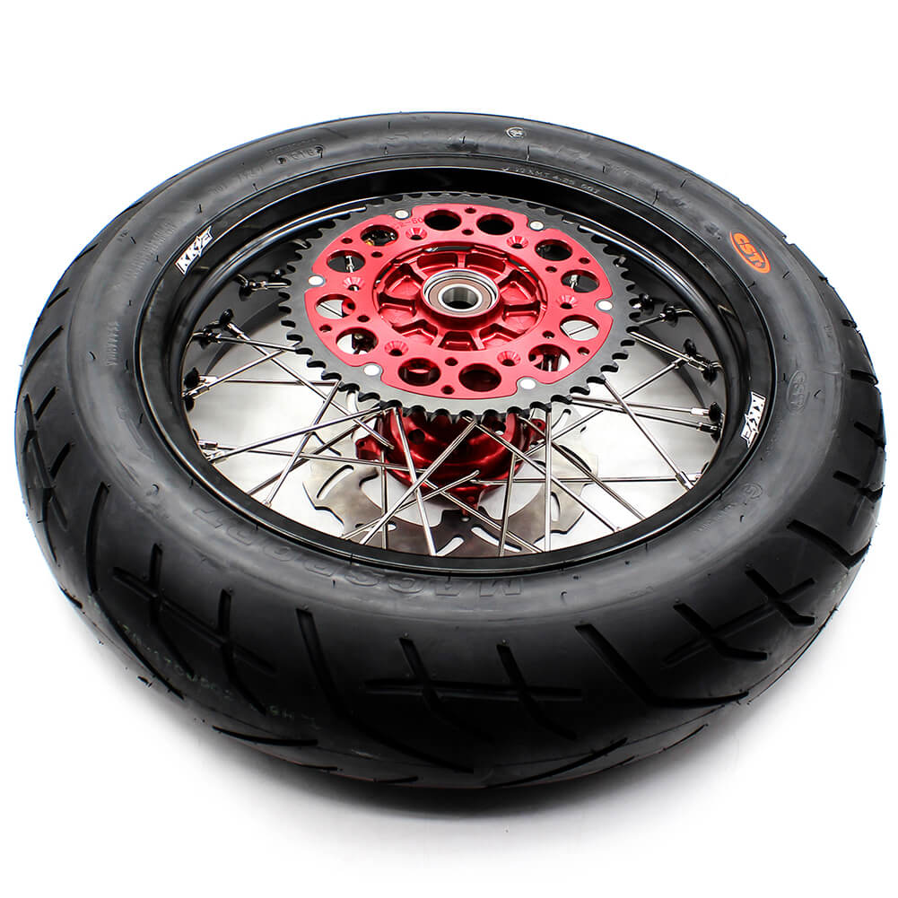 KKE 17 Inch Cush Drive Supermoto Rims For HONDA XR650L 1993-2021 With CST Tires - Image 3
