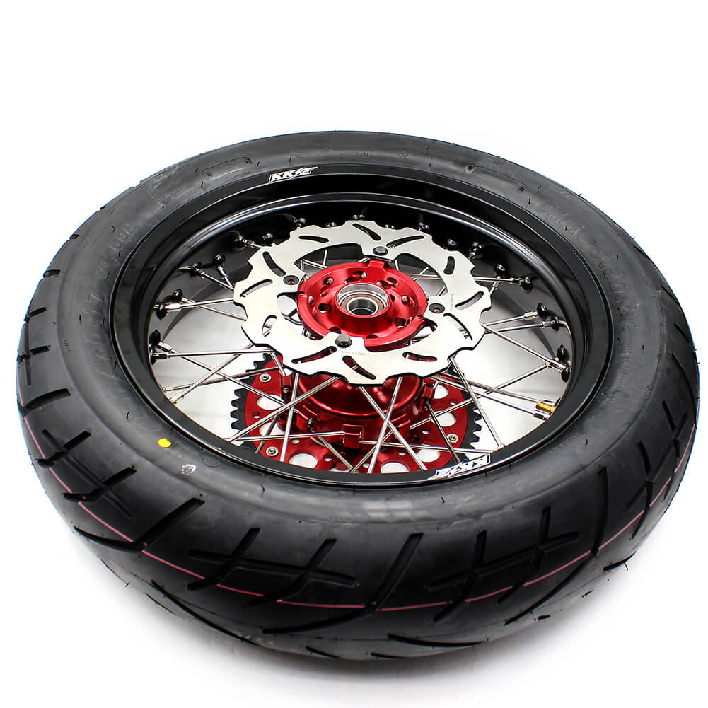 KKE 17 Inch Cush Drive Supermoto Rims For HONDA XR650L 1993-2021 With CST Tires - Image 5