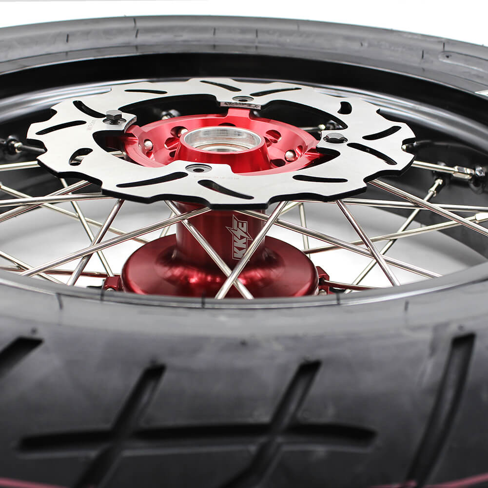 KKE 17 Inch Cush Drive Supermoto Rims For HONDA XR650L 1993-2021 With CST Tires - Image 6