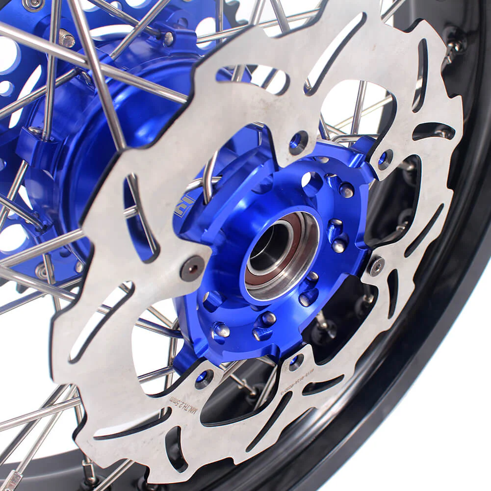 KKE 17 Inch Cush Drive Supermoto Wheels Fit Yamaha WR250F 2001-2019 WR450F 2003-2018 Blue - Image 17