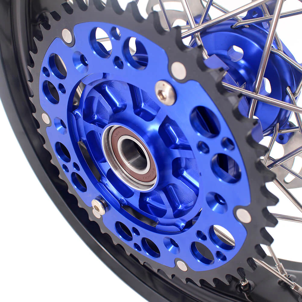 KKE 17 Inch Cush Drive Supermoto Wheels Fit Yamaha WR250F 2001-2019 WR450F 2003-2018 Blue - Image 19
