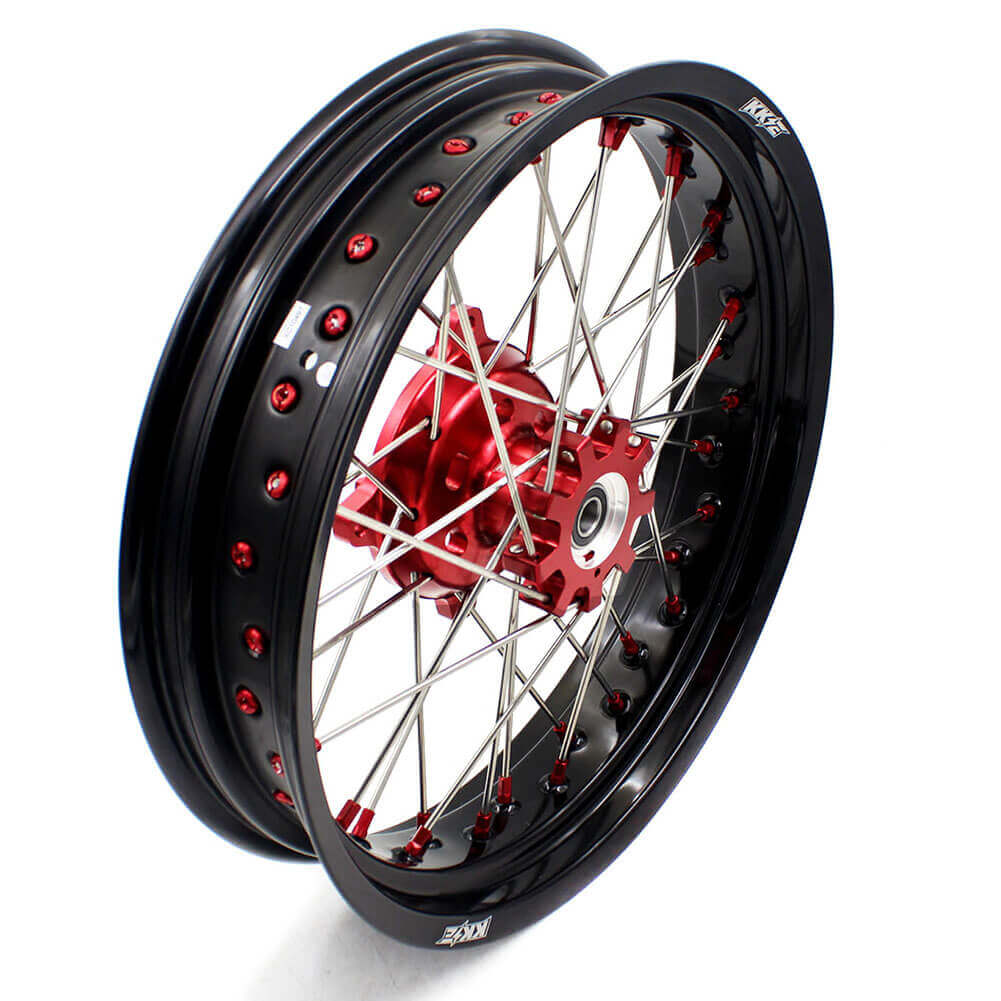 KKE 17 Inch OEM Size Supermoto Wheels for Honda XR650L 1993-2024 Red Nipple - Image 10