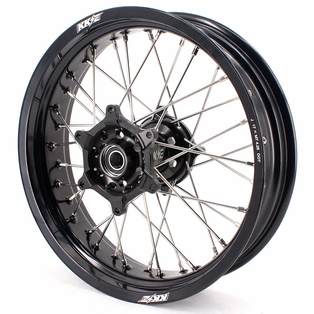 KKE 17 Inch Supermoto Rims for Honda CRF250R 04-13 CRF450R 02-12 Black - Image 10