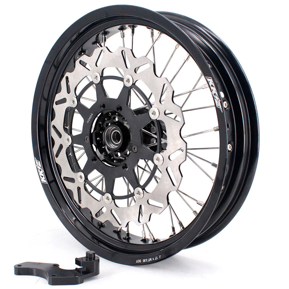 KKE 17 Inch Supermoto Rims for Honda CRF250R 04-13 CRF450R 02-12 Black - Image 15