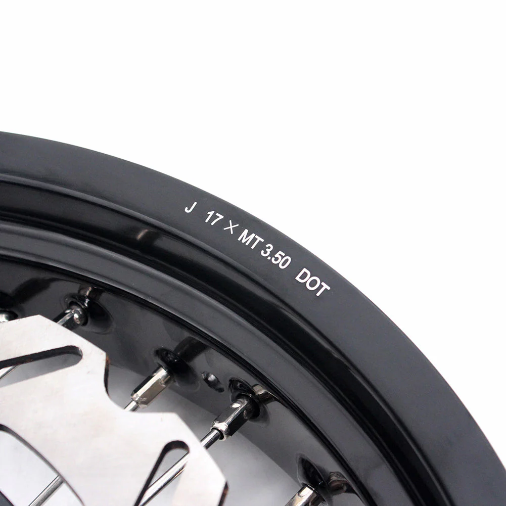KKE 17 Inch Supermoto Rims for Honda CRF250R 04-13 CRF450R 02-12 Black - Image 16
