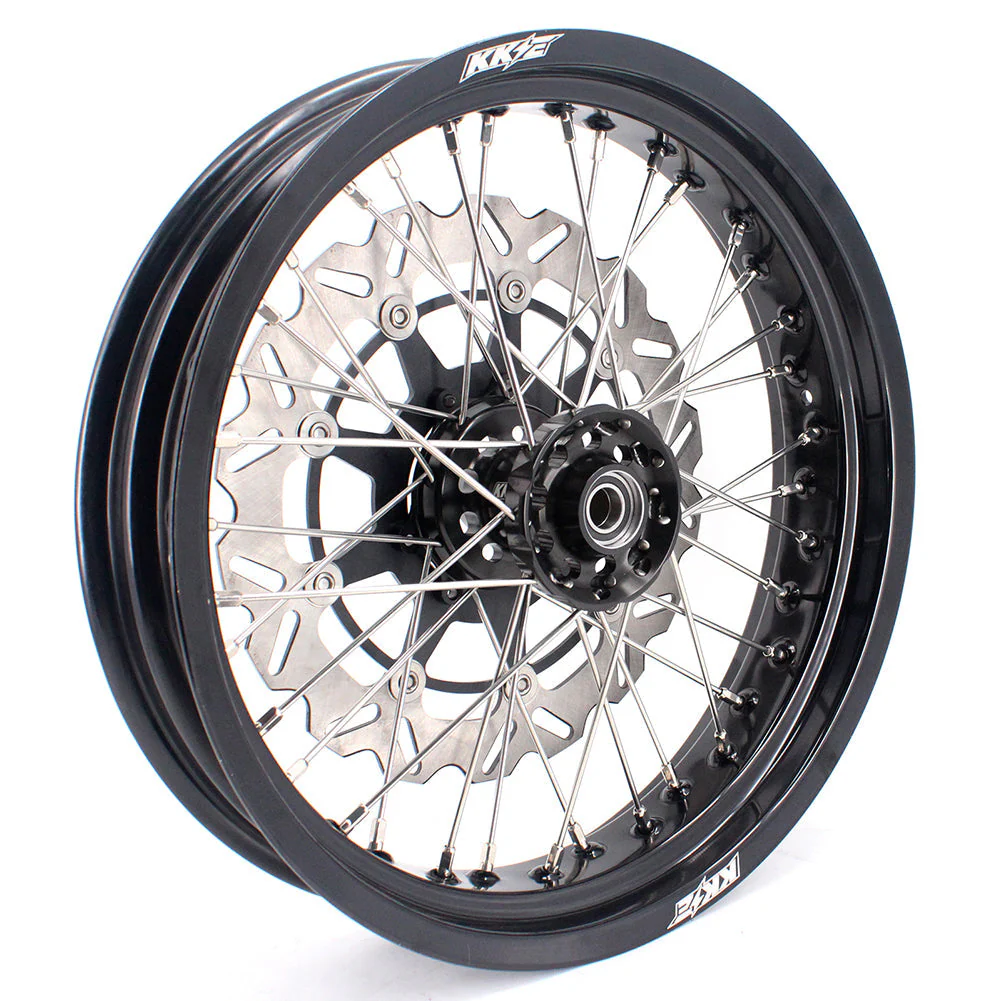 KKE 17 Inch Supermoto Rims for Honda CRF250R 04-13 CRF450R 02-12 Black - Image 17