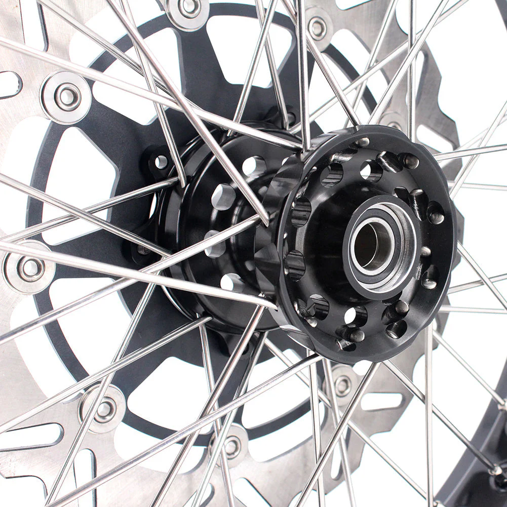KKE 17 Inch Supermoto Rims for Honda CRF250R 04-13 CRF450R 02-12 Black - Image 18