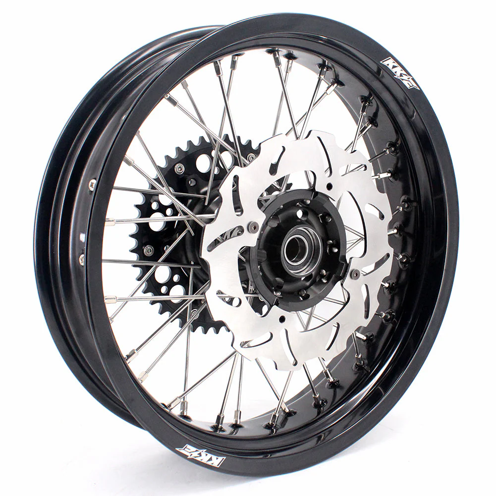 KKE 17 Inch Supermoto Rims for Honda CRF250R 04-13 CRF450R 02-12 Black - Image 20
